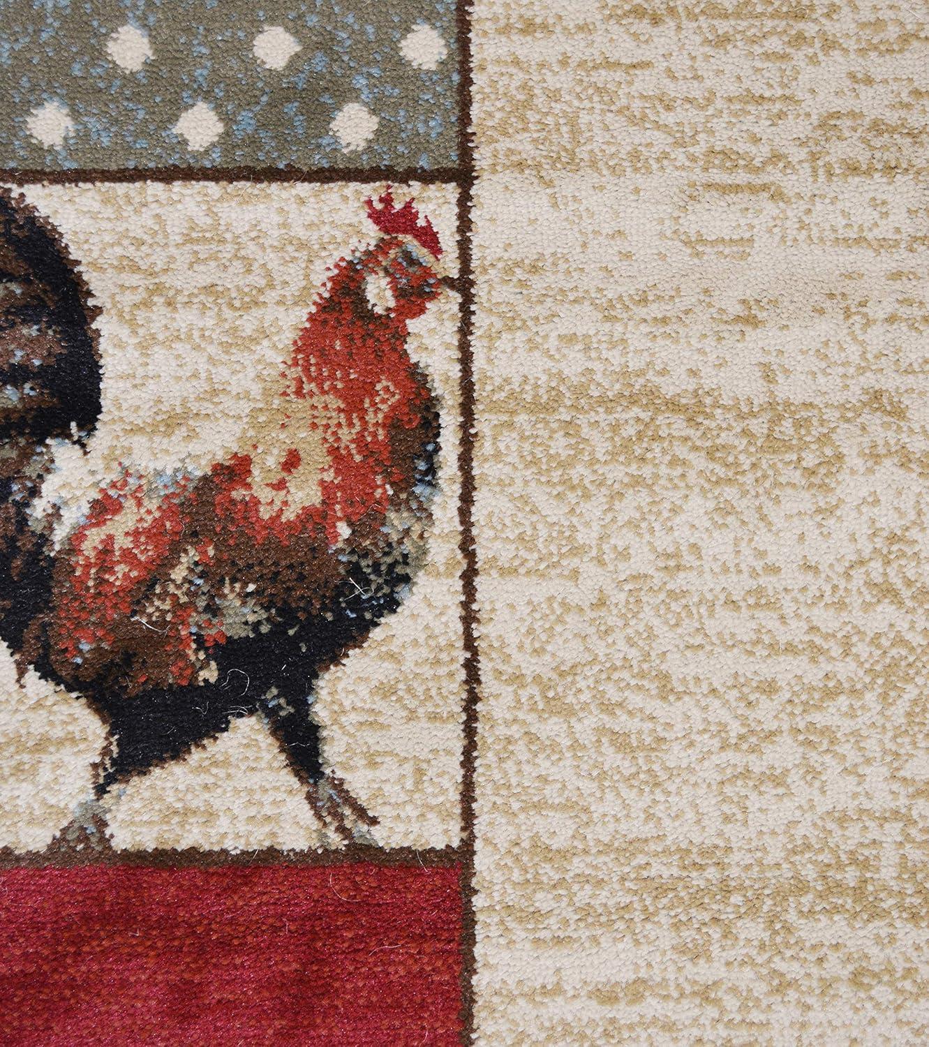 American Destination Ivory Barnyard Country Multi-Color 2 ft. x 4 ft. Area Rug