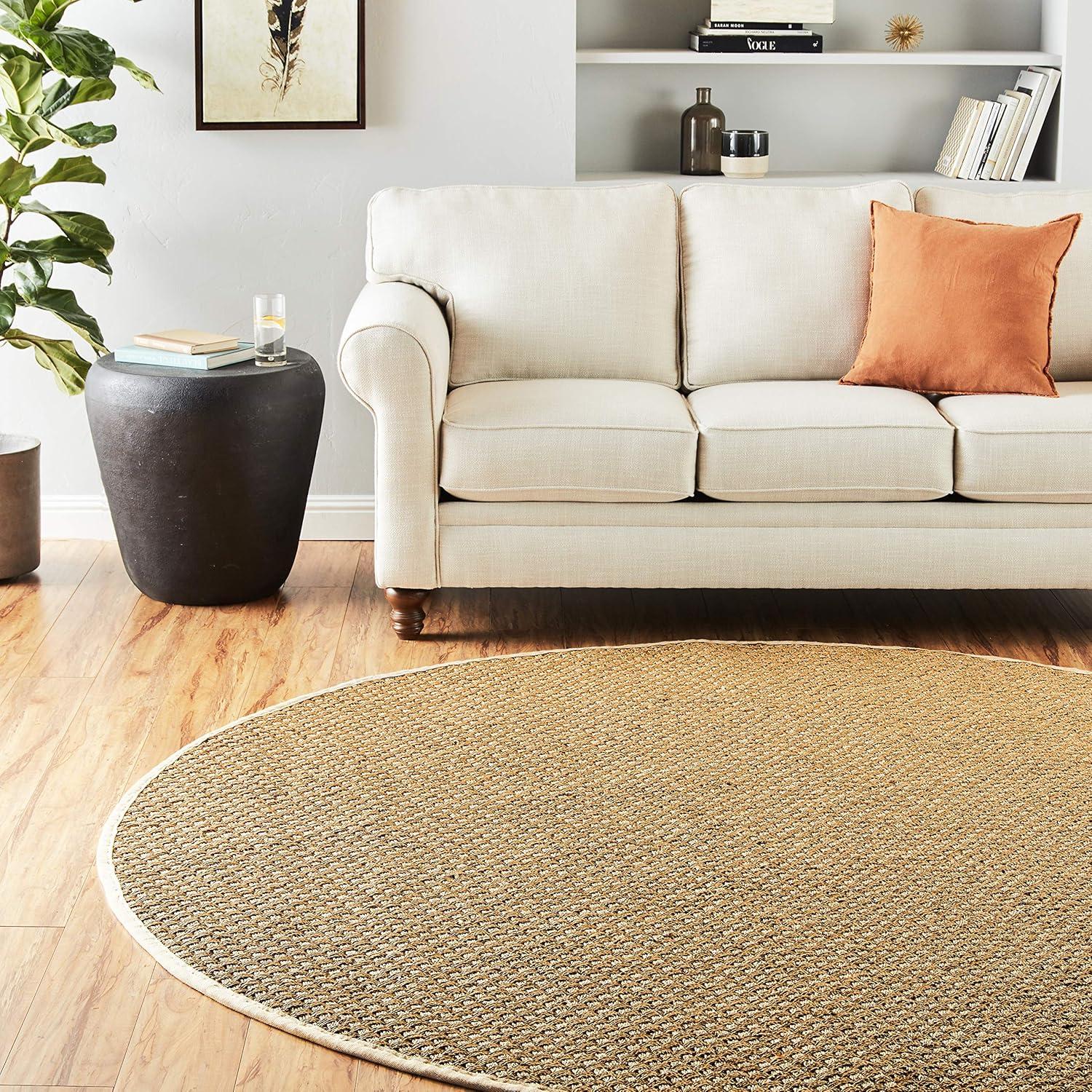 Natural Fiber NF114 Power Loomed Area Rug - Natural/Ivory - 8' round - Safavieh.