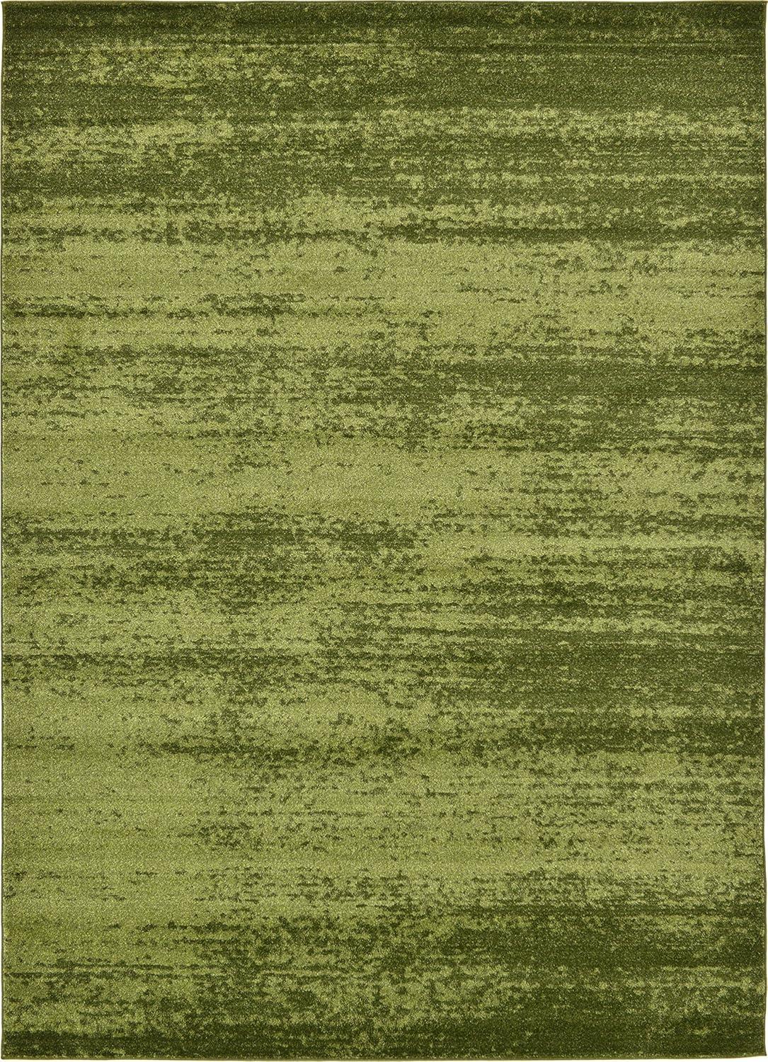 Unique Loom Del Mar Collection Area Rug - Lucille (9' x 12' Rectangle Green/Hunter Green)