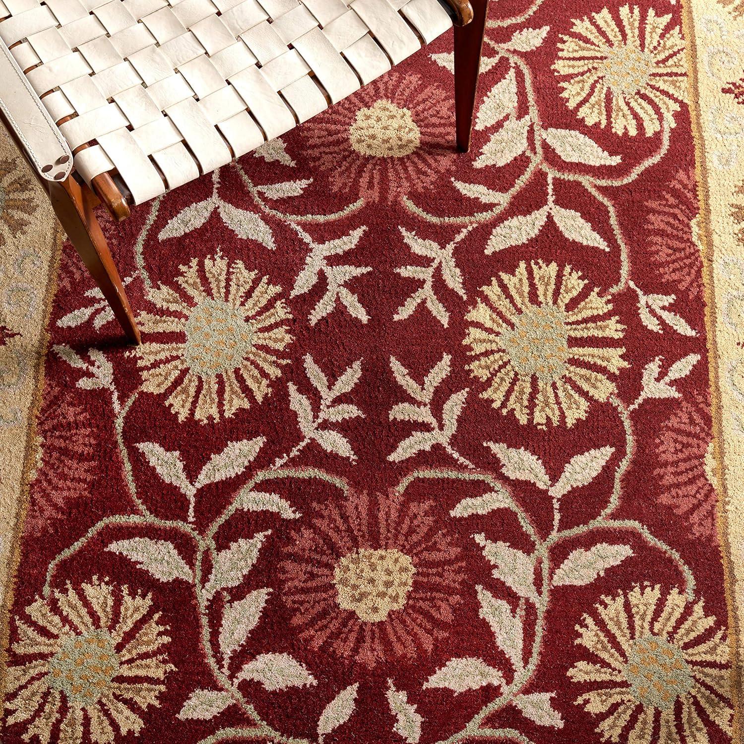 Heritage HG970 Handmade Area Rug - 5'x8' - Red/Beige - Safavieh