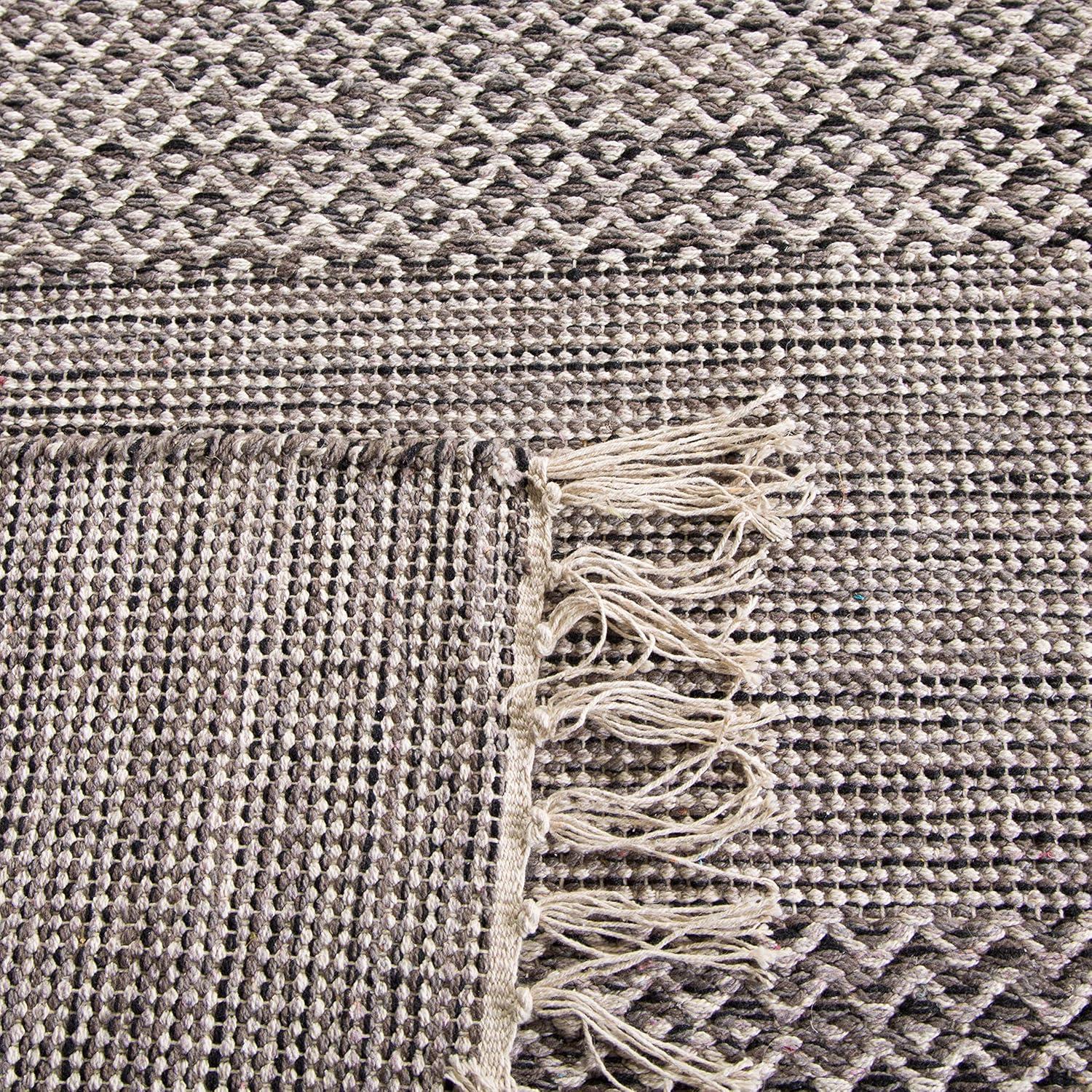 Montauk MTK330 Hand Woven Indoor Area Rug - Ivory/Anthracite - 8'x10' - Safavieh