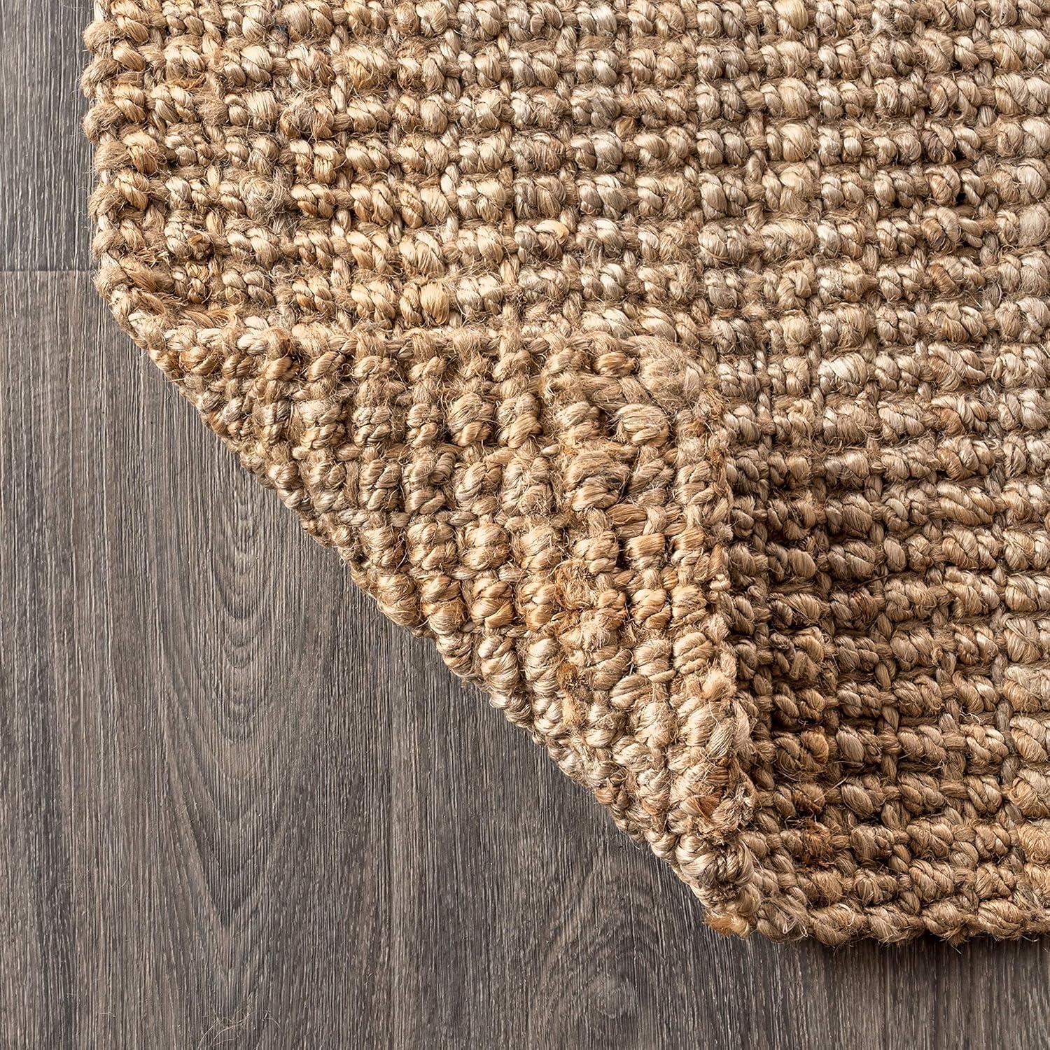 Pata Hand Woven Chunky Jute Indoor Area Rug - JONATHAN Y