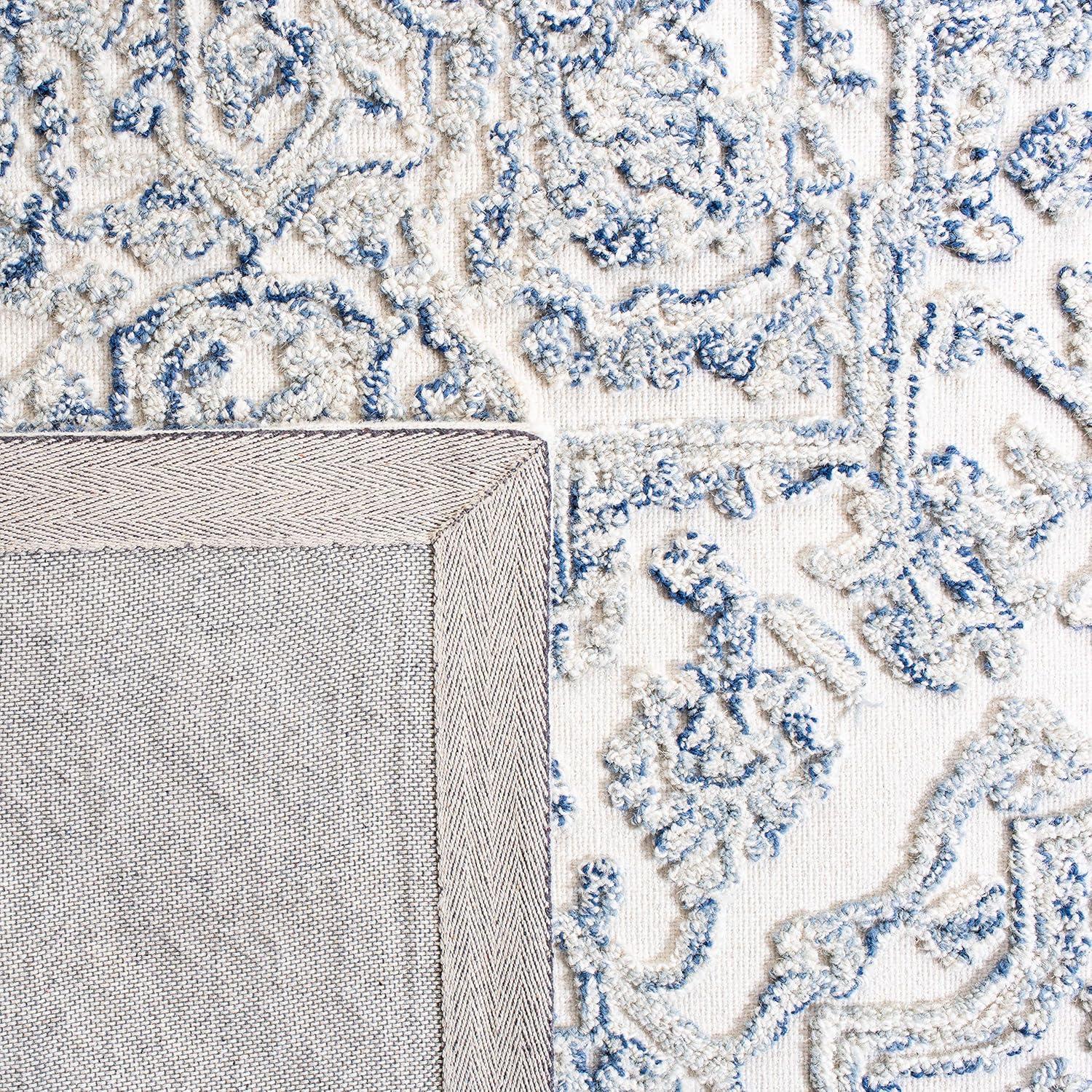Trace TRC302 Hand Tufted Area Rug - Ivory/Blue - 8'x10' - Safavieh.