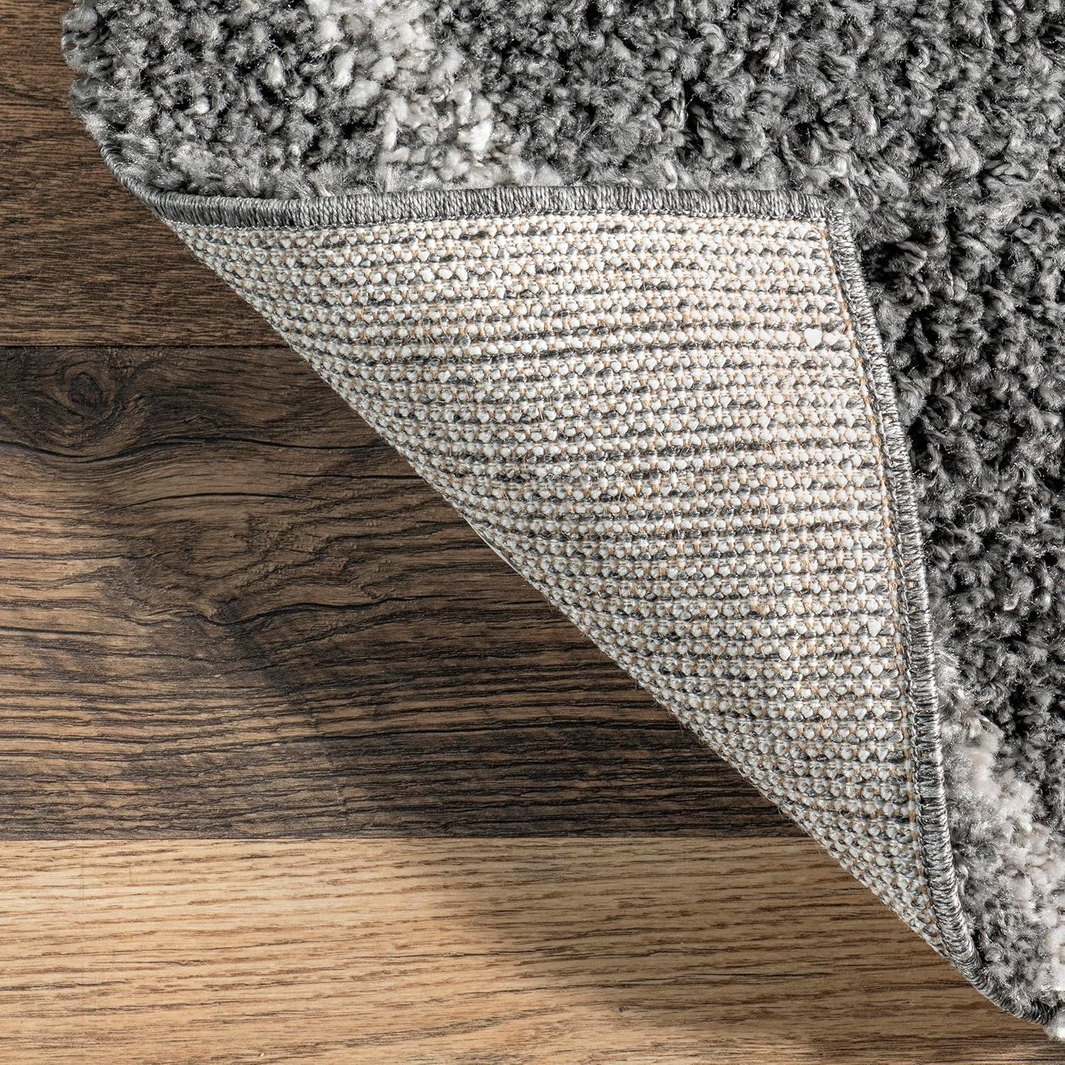 Nuloom Tess Trellis 5x8 Shag Indoor Area Rug for Living Room Bedroom Dining Room Nursery, Dark Grey/Ivory