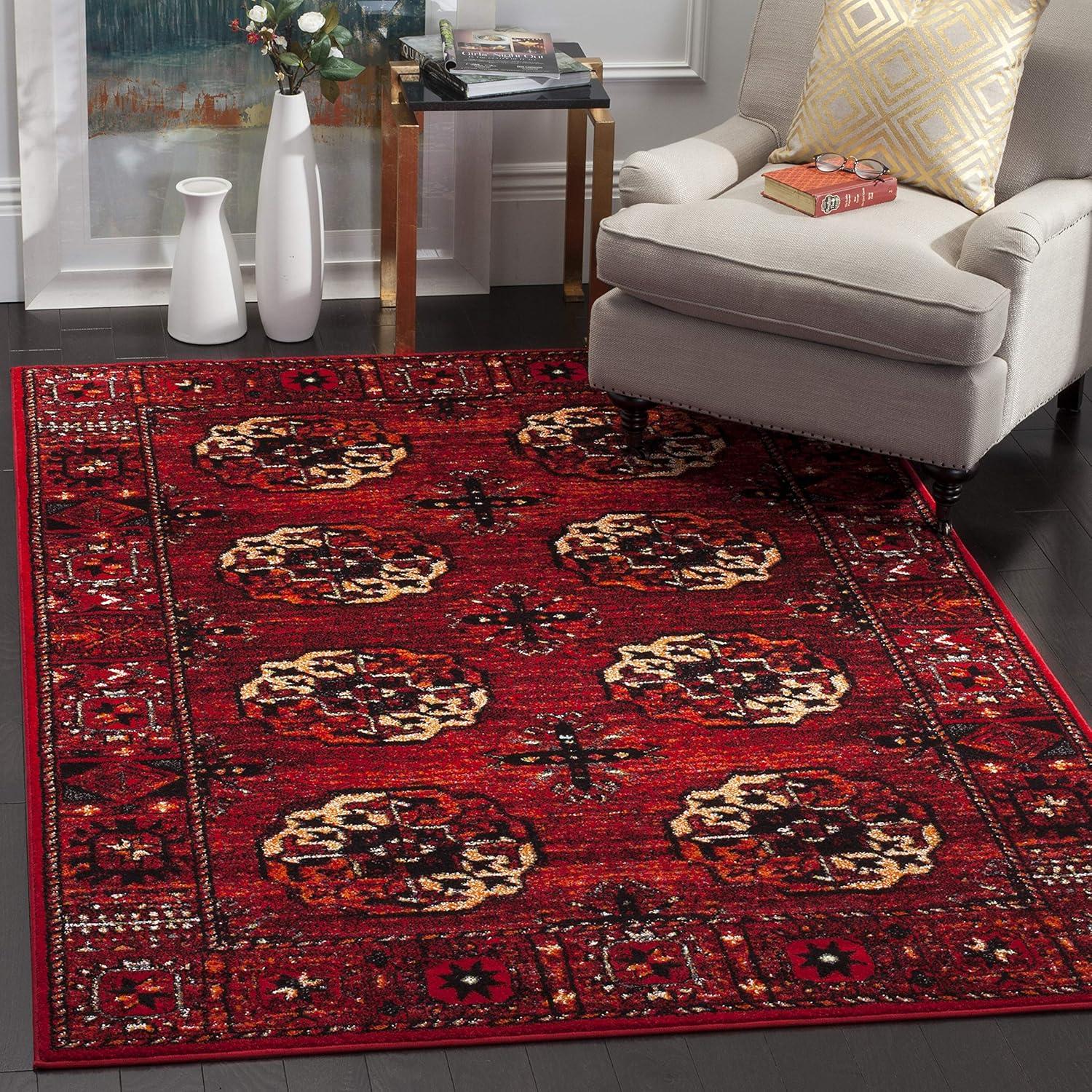 Vintage Hamadan VTH212 Power Loomed Indoor Accent Rug - Red/Multi - 2'7"x5' - Safavieh