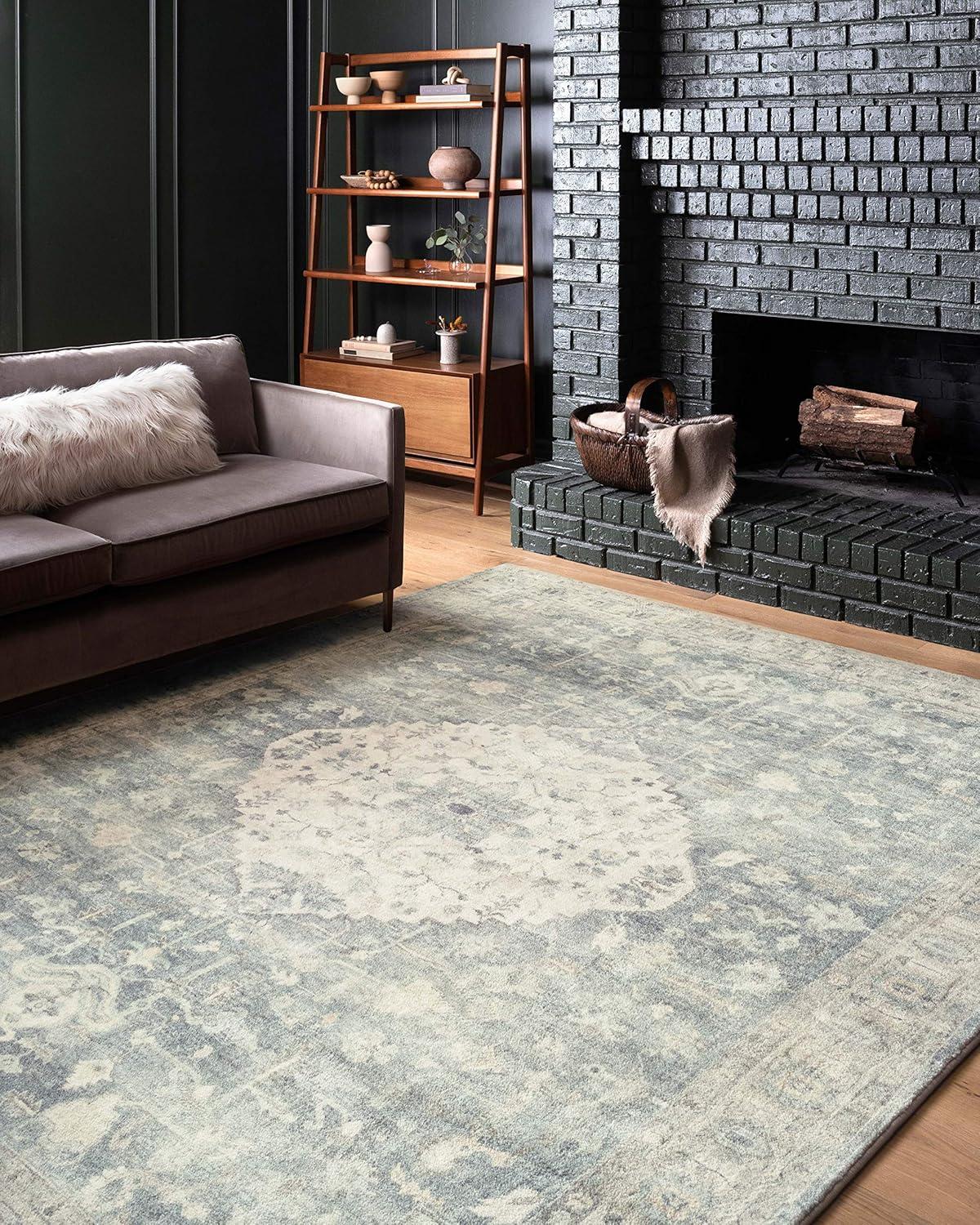 Sera Oriental Denim/Fog Area Rug
