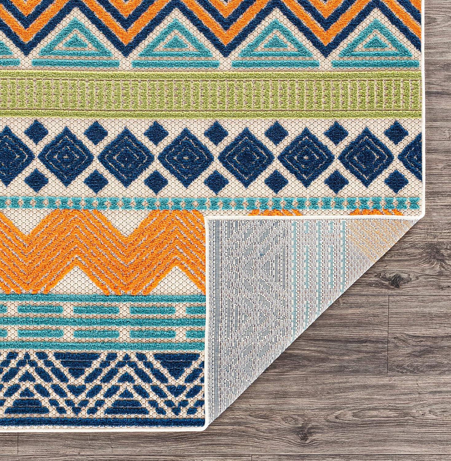 World Rug Gallery Marbella Contemporary Boho Indoor/Outdoor Area Rug