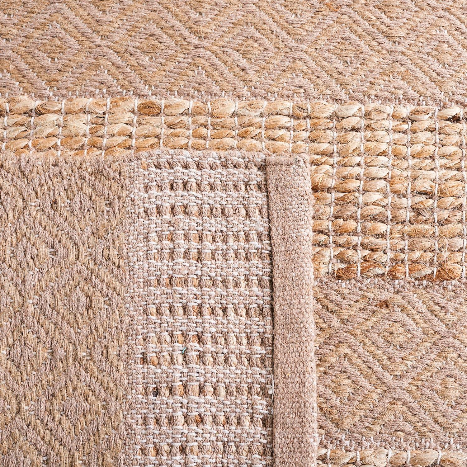 Natural Fiber NFB653 Flat Weave Indoor Accent Rug - Taupe/Natural - 3'x5' - Safavieh