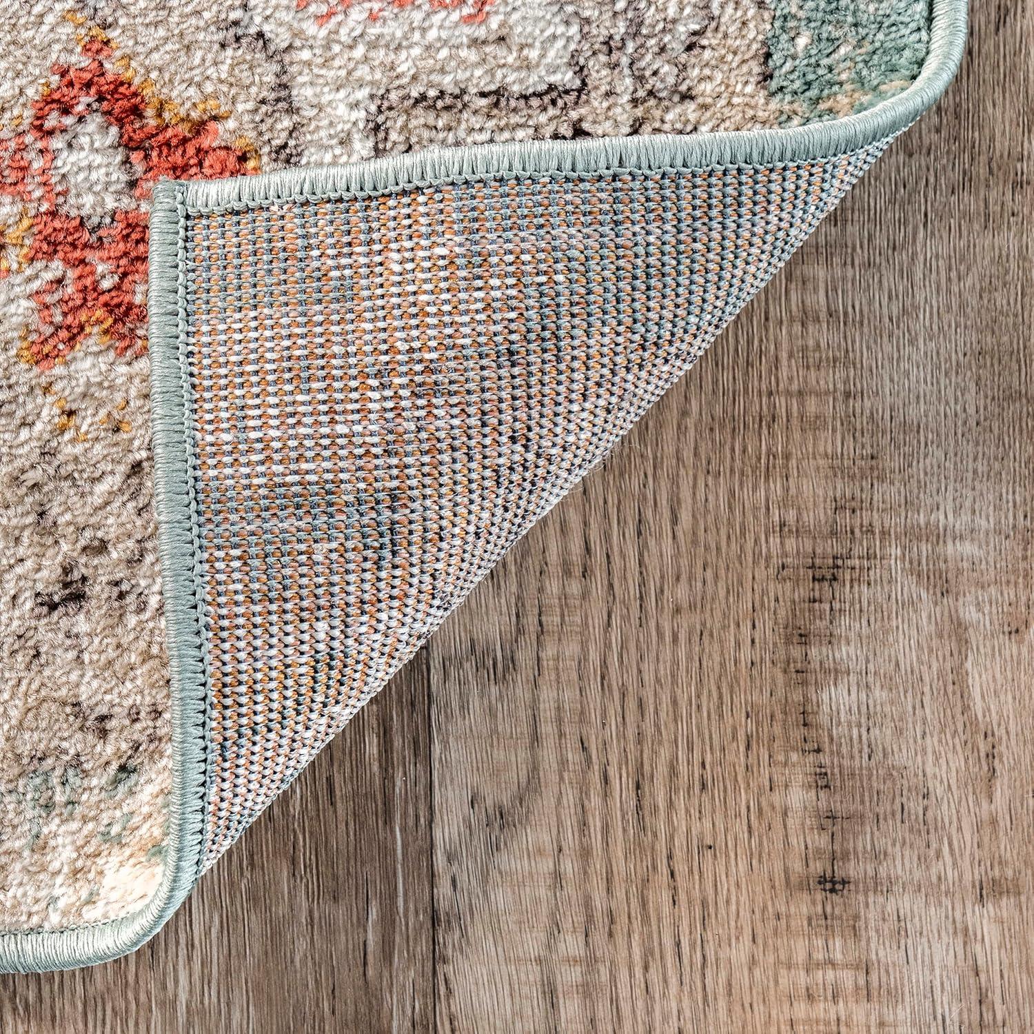 nuLOOM Lenore Vintage Floral Beige 2' 6" x 6' Transitional Runner Rug