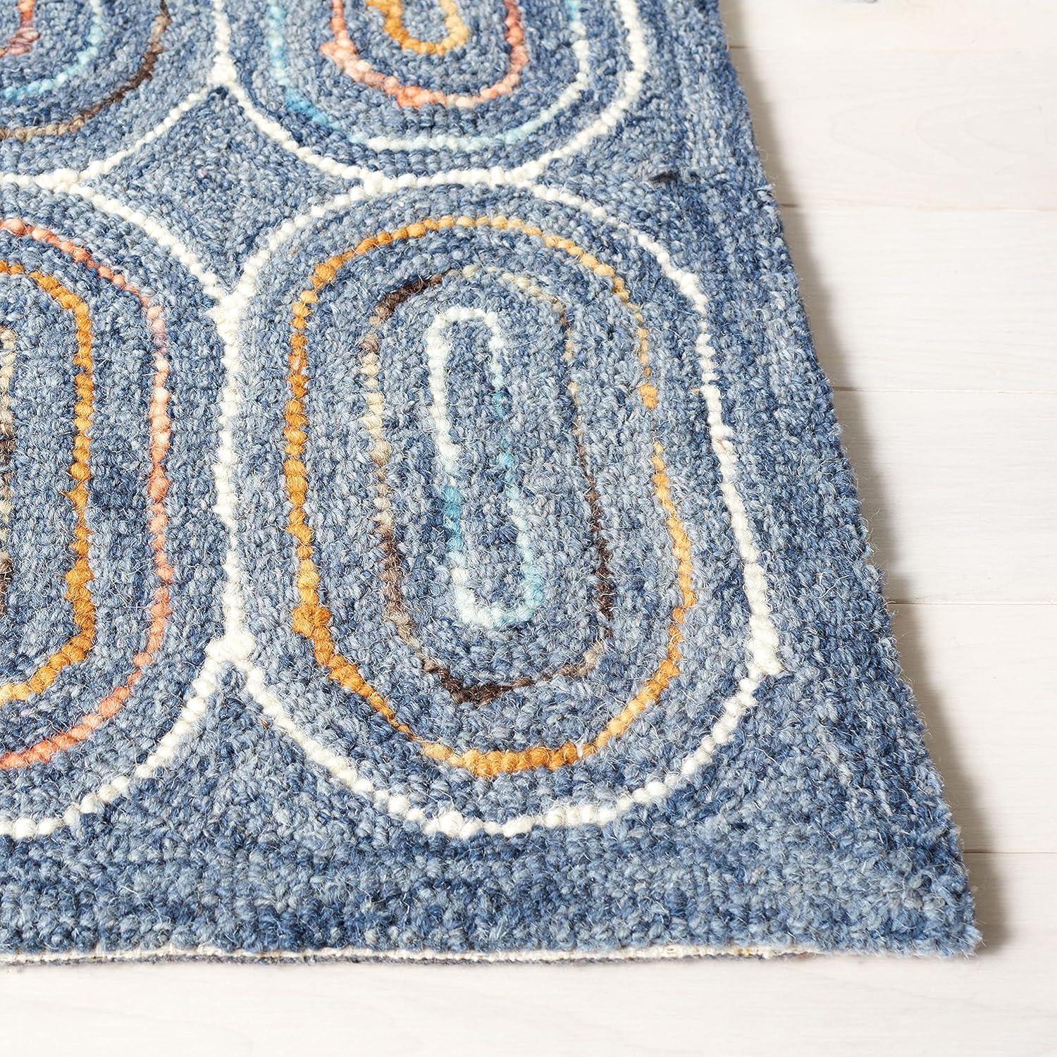 Metro MET124 Hand Tufted Indoor Area Rug - Blue/Yellow - 5'x8' - Safavieh