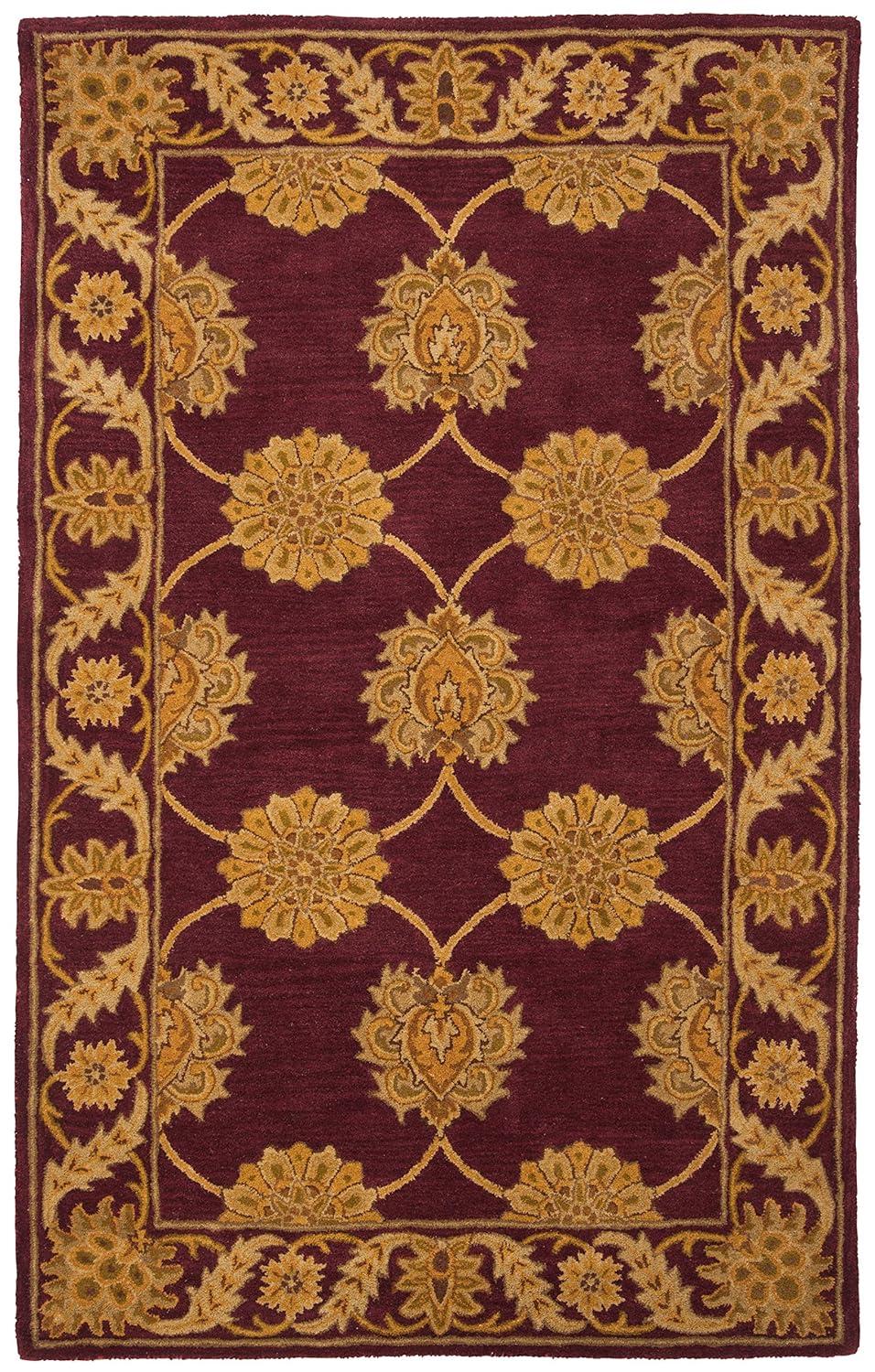 Heritage HG314 Handmade Area Rug - 4'x6' - Black - Safavieh