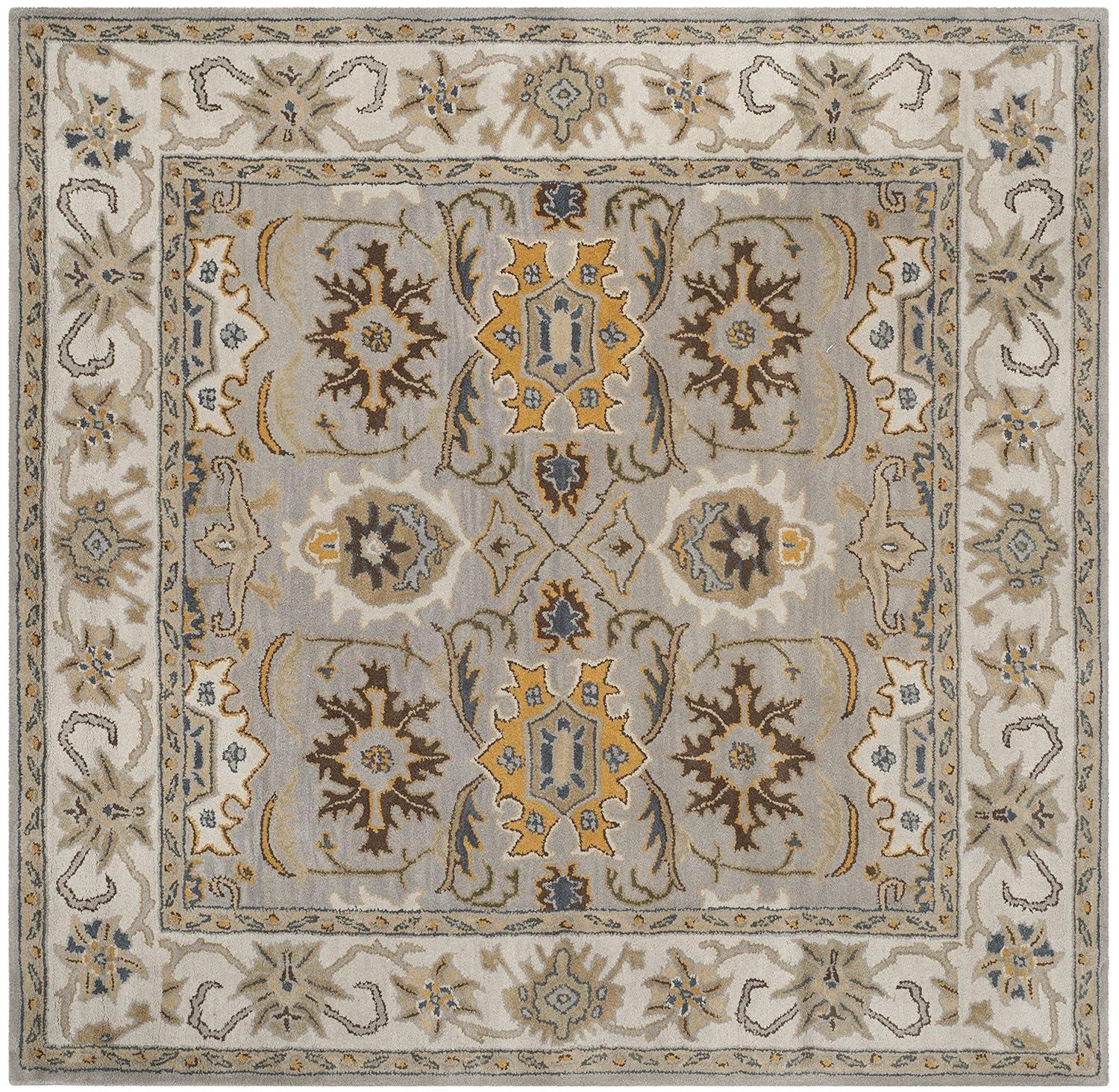 Heritage HG734 Handmade Area Rug - 6'x6' - Light Grey/Grey - Safavieh