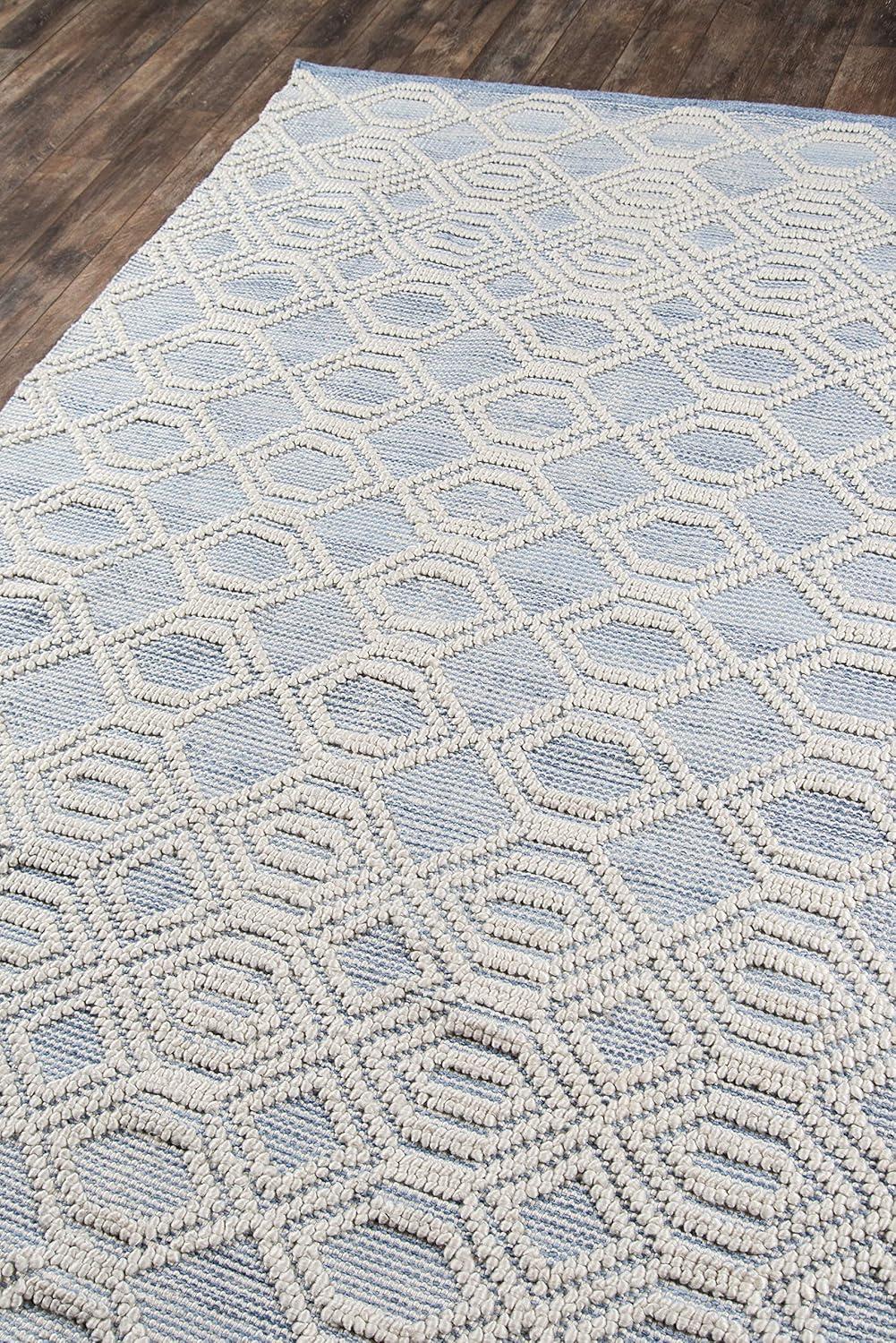2'x3' Hermosa Cara Accent Rug Light Blue - Momeni: Modern Geometric Indoor/Outdoor Medium Pile, Handmade Woven Rug