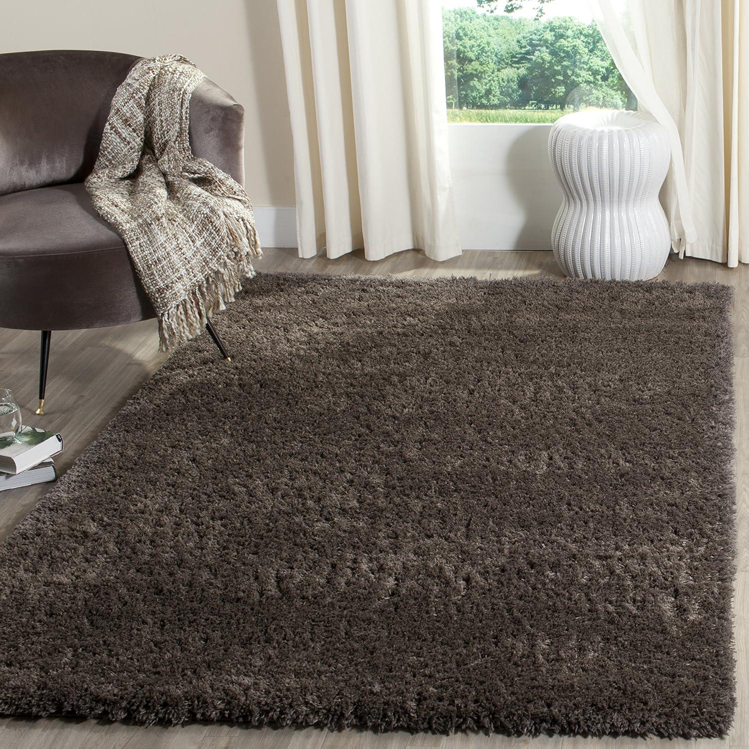 Indie Shag SGI320 Power Loomed Area Rug - Mushroom - 4'x4' - Safavieh.
