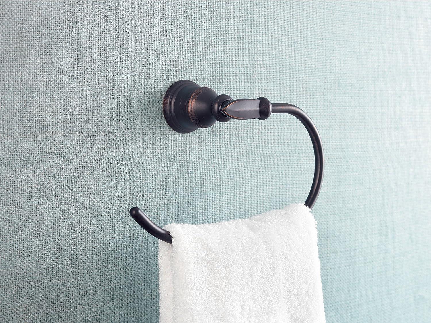 Tuscan Bronze Wall Mounted Circular Towel Ring