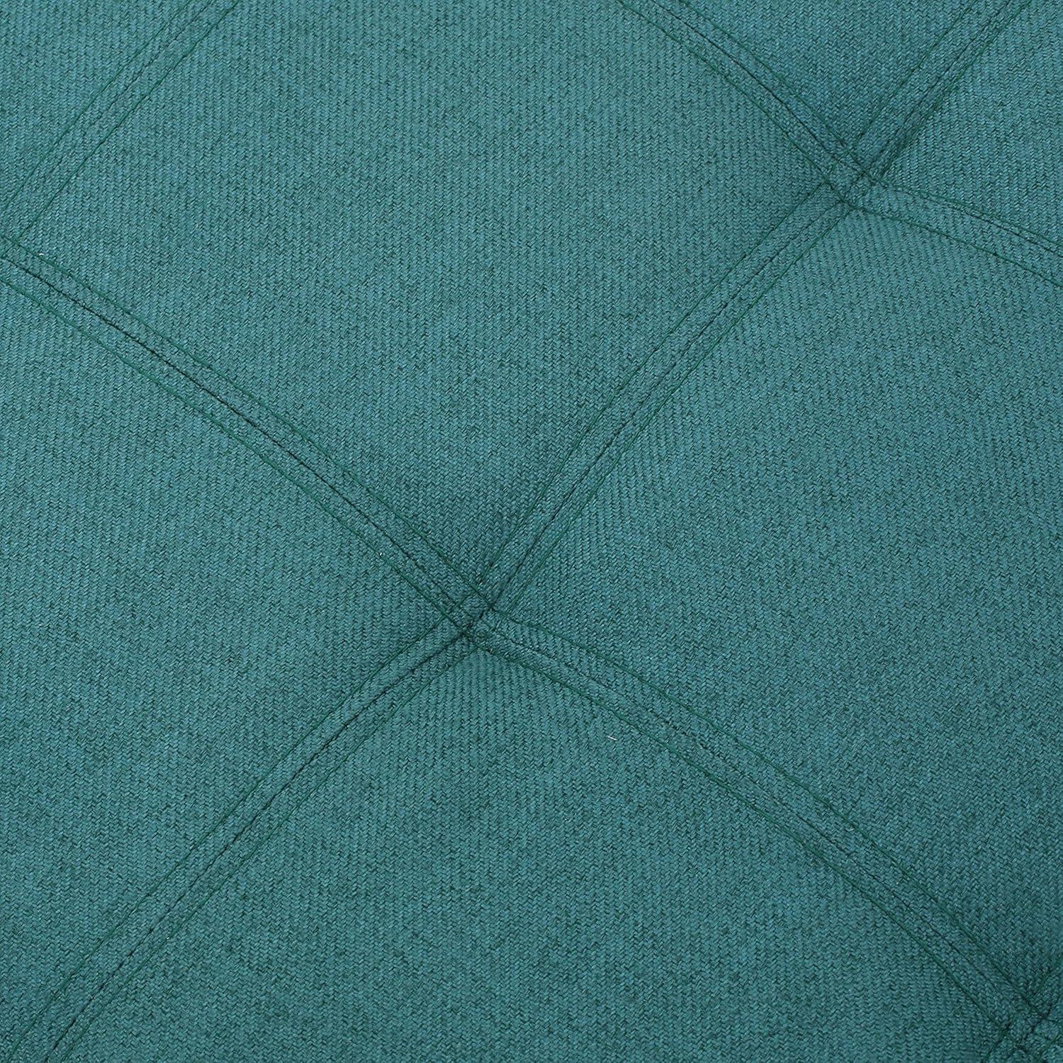 Mission Storage Ottoman - Dark Teal - Christopher Knight Home: Upholstered, Tufted Top, Rectangular Shape