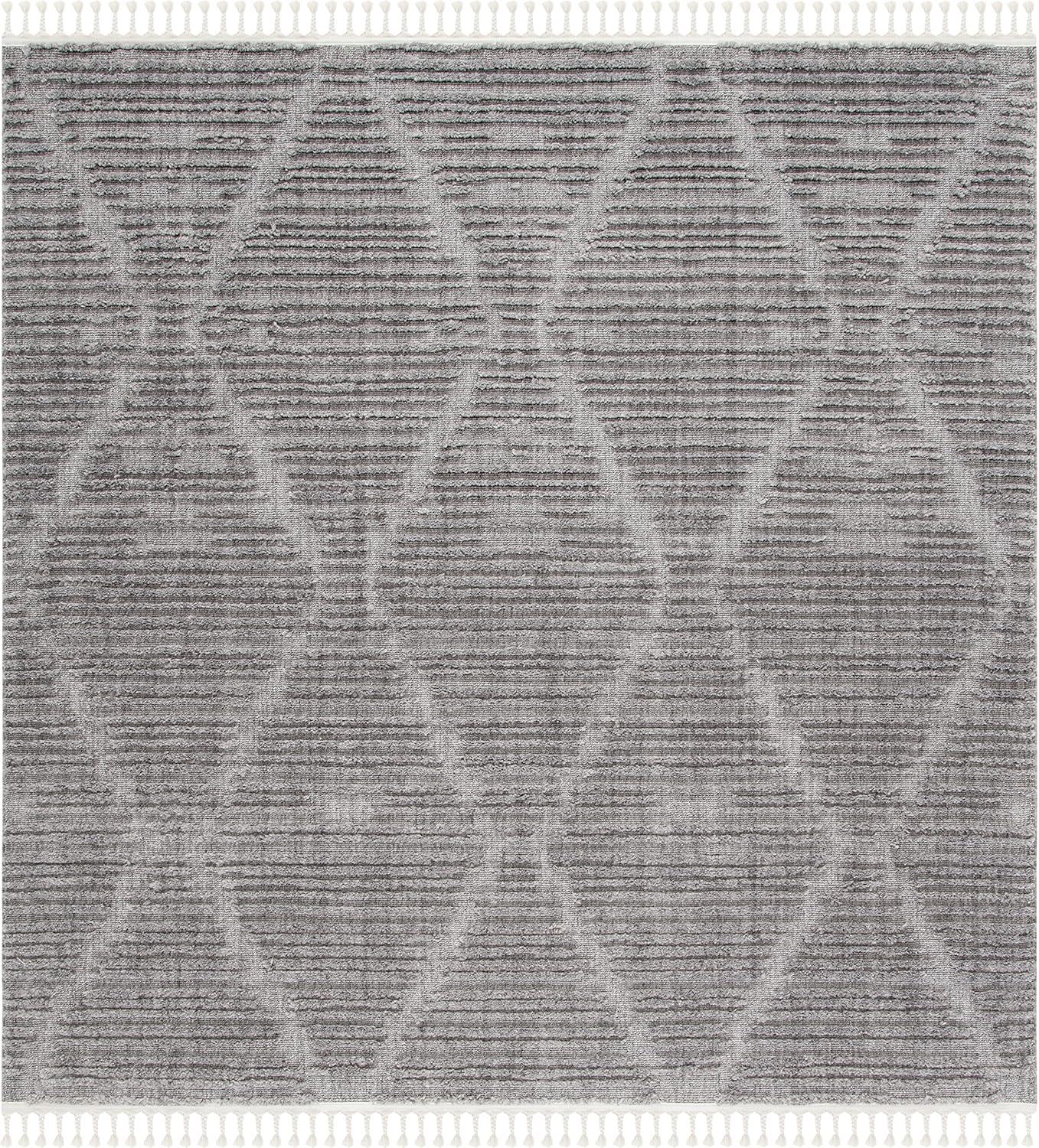 Marrakesh MRK517 Power Loomed Indoor Area Rug - Grey - 6'7"x6'7" - Safavieh