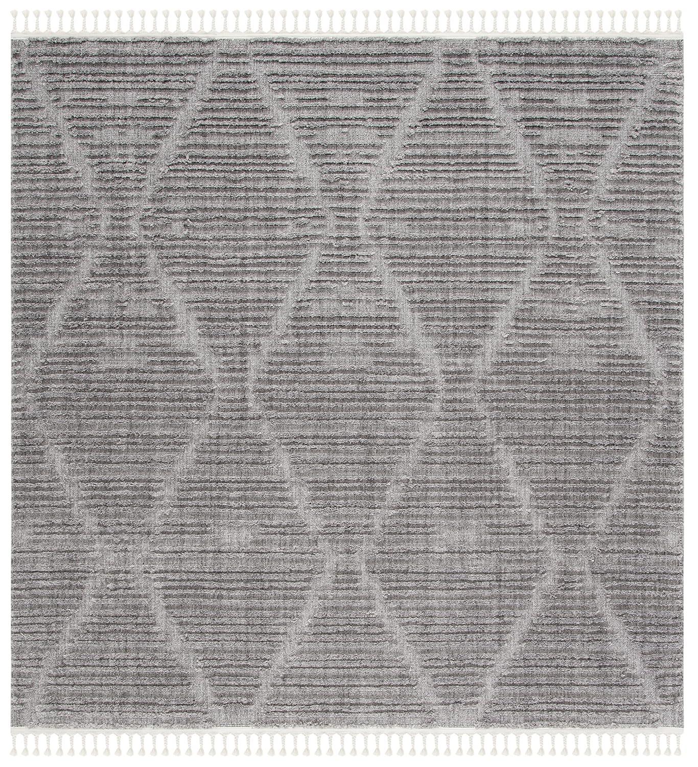 Marrakesh MRK517 Power Loomed Indoor Area Rug - Grey - 6'7"x6'7" - Safavieh