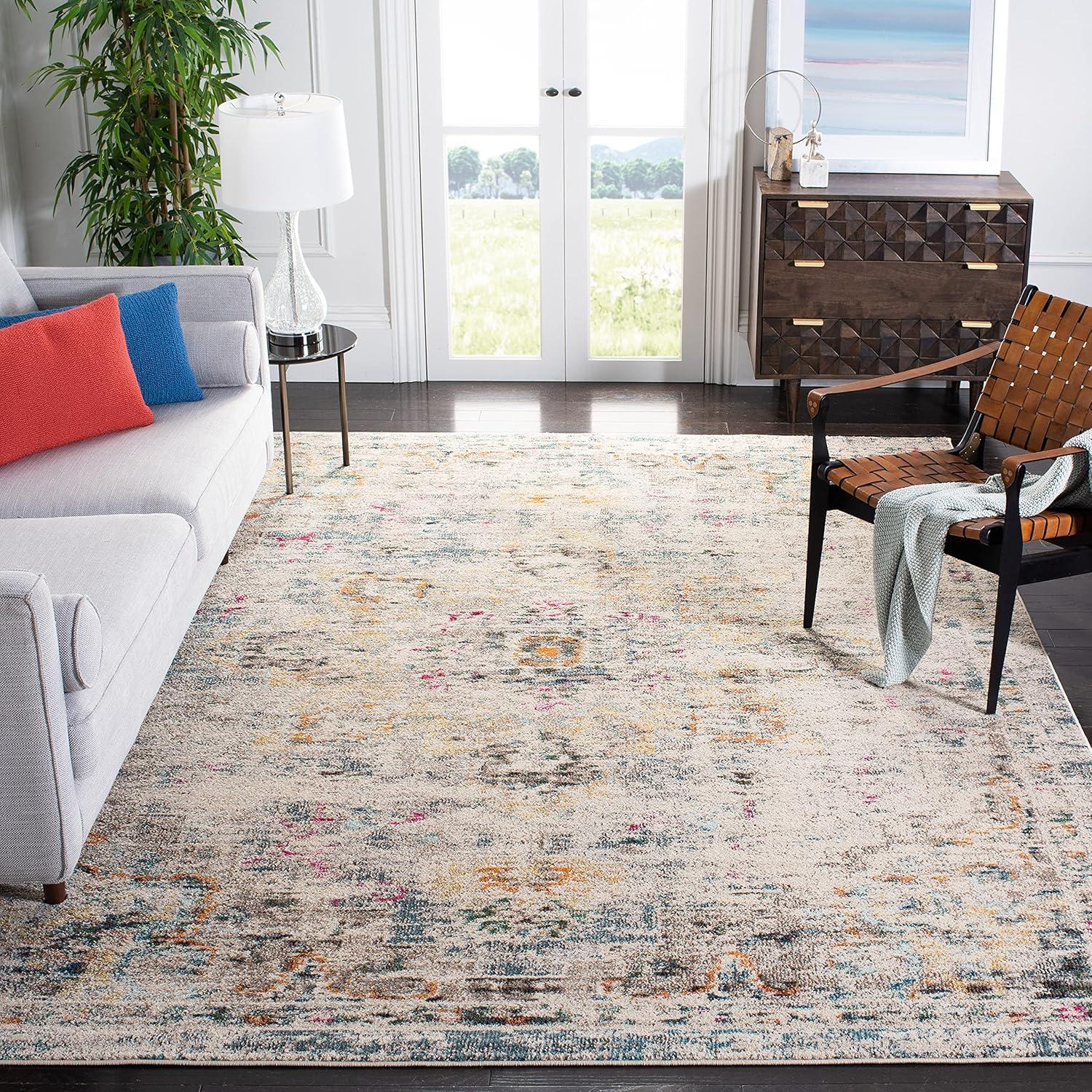 Madison MAD473 Power Loomed Indoor Area Rug - Grey/Gold - 9'x12' - Safavieh