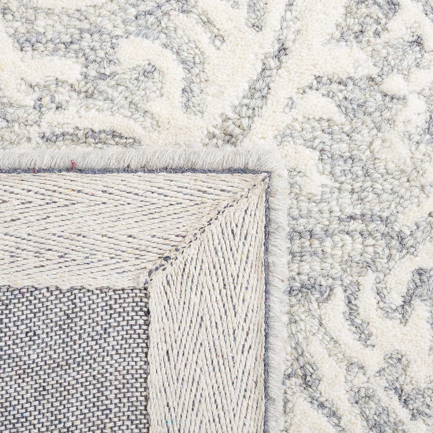 Metro MET865 Hand Tufted Indoor Area Rug - Dark Grey/Ivory - 5'x8' - Safavieh