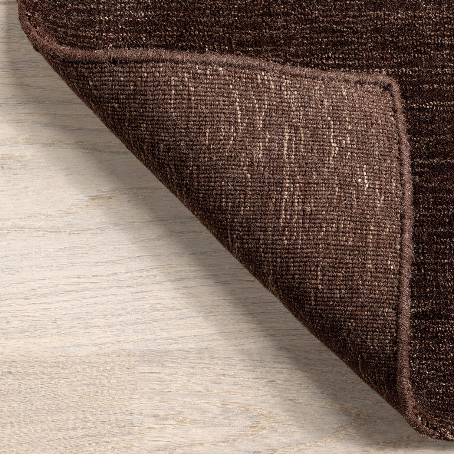 Nuloom Arrel Speckled Wool-Blend Area Rug, 4' x 6', Truffle Brown