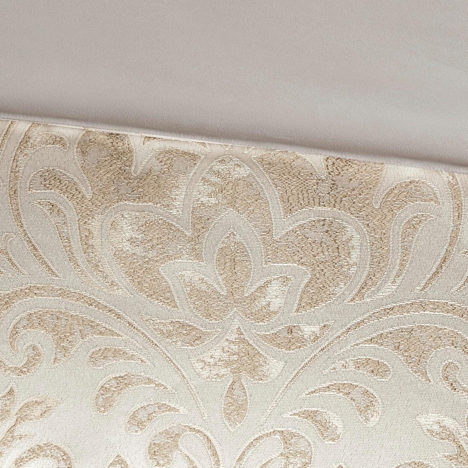 Madison Park Emilia 12 Piece Jacquard Comforter Set with Bed Sheets