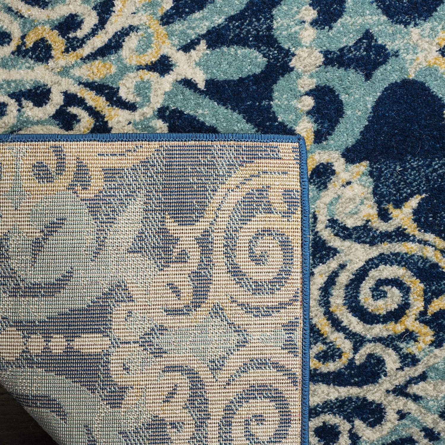 Evoke EVK230 Power Loomed Indoor Area Rug - Royal/Light Blue - 4'x6' - Safavieh