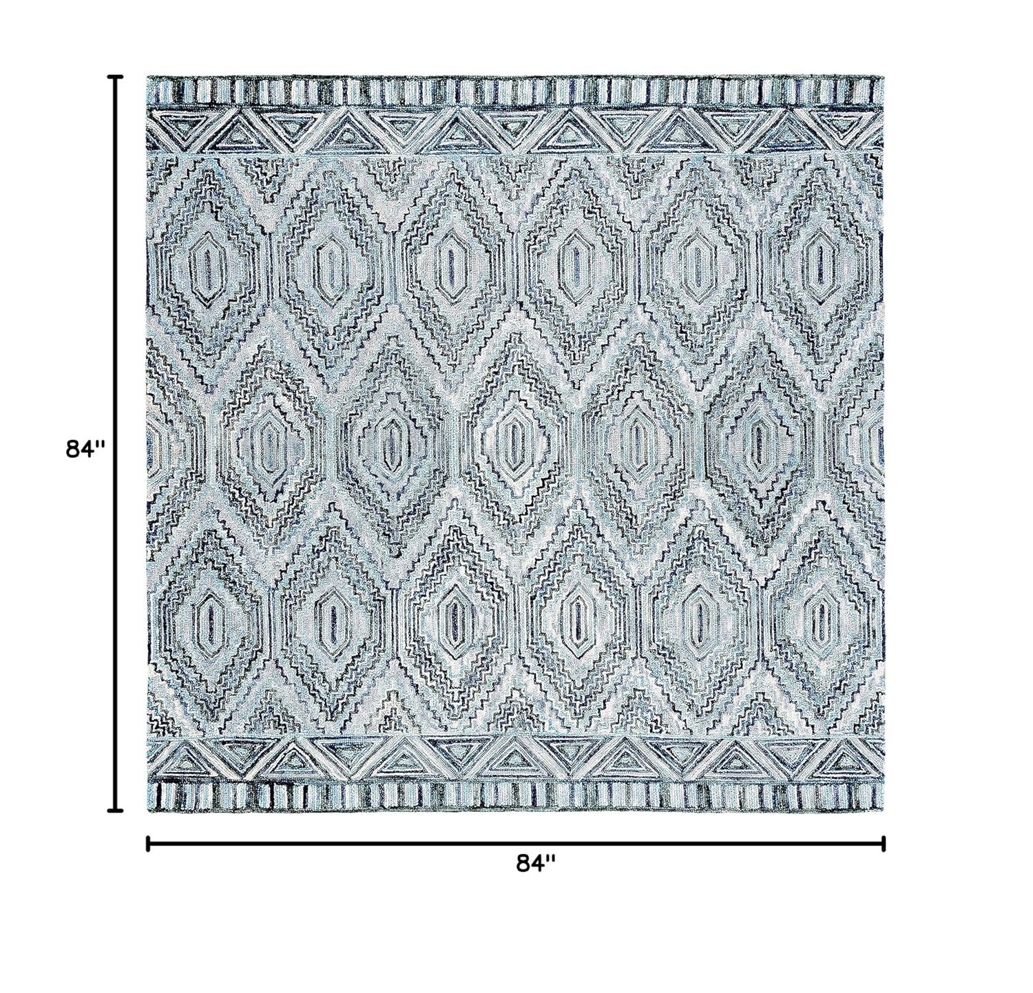 Aspen APN823 Hand Tufted Area Rug - Grey/Blue - 7'x7' - Safavieh.