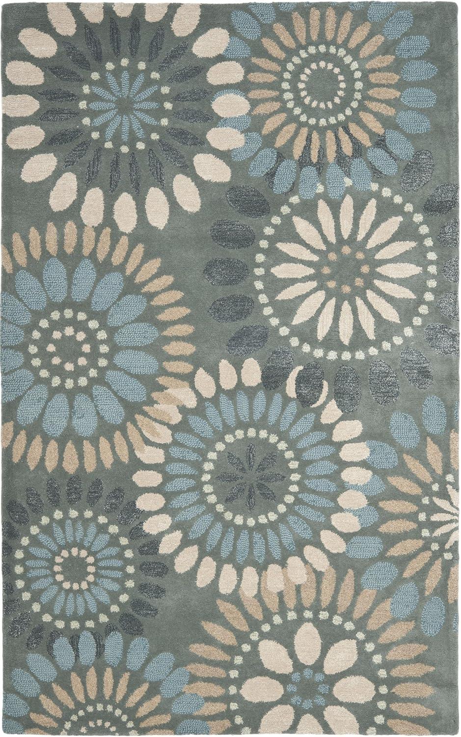 Arber Hand Tufted Wool Floral Rug