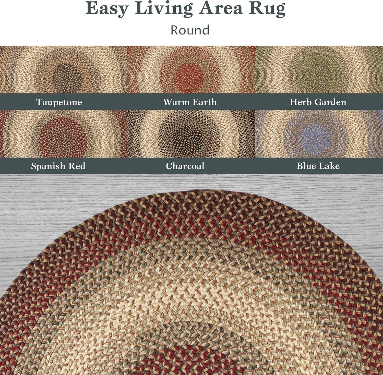 Rhody Rug  Easy Living 6' Round Rug Spanish Red