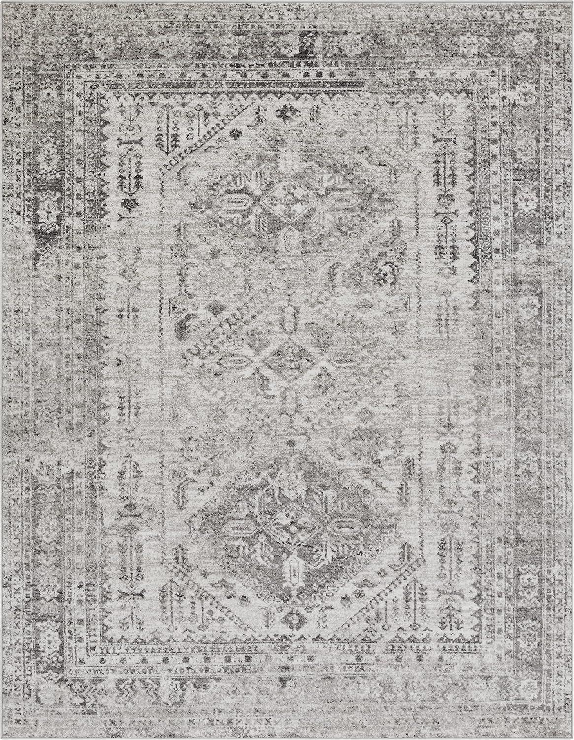 Livabliss Desta Vintage Oriental Area Rug,7'10" x 10'2",Charcoal