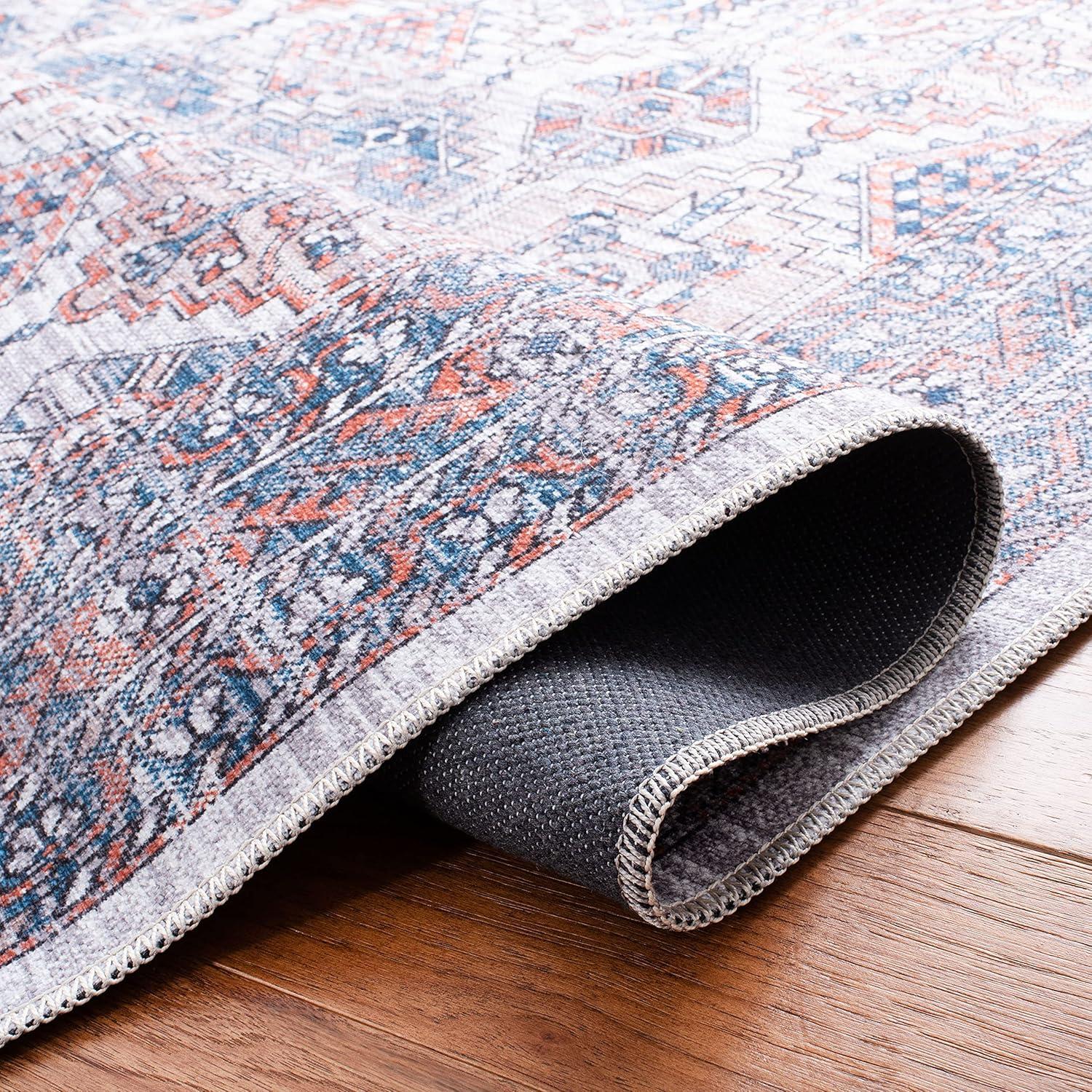 Serapi SEP520 Power Loomed Machine Washable Runner Rug - Ivory/Rust - 2'x9' - Safavieh.