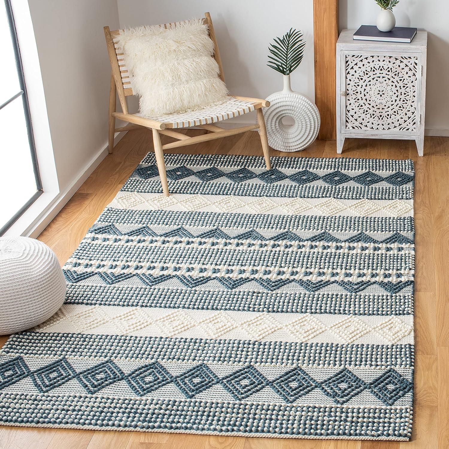Natura NAT102 Hand Woven Area Rug - Dark Green/Ivory - 5'x8' - Safavieh.