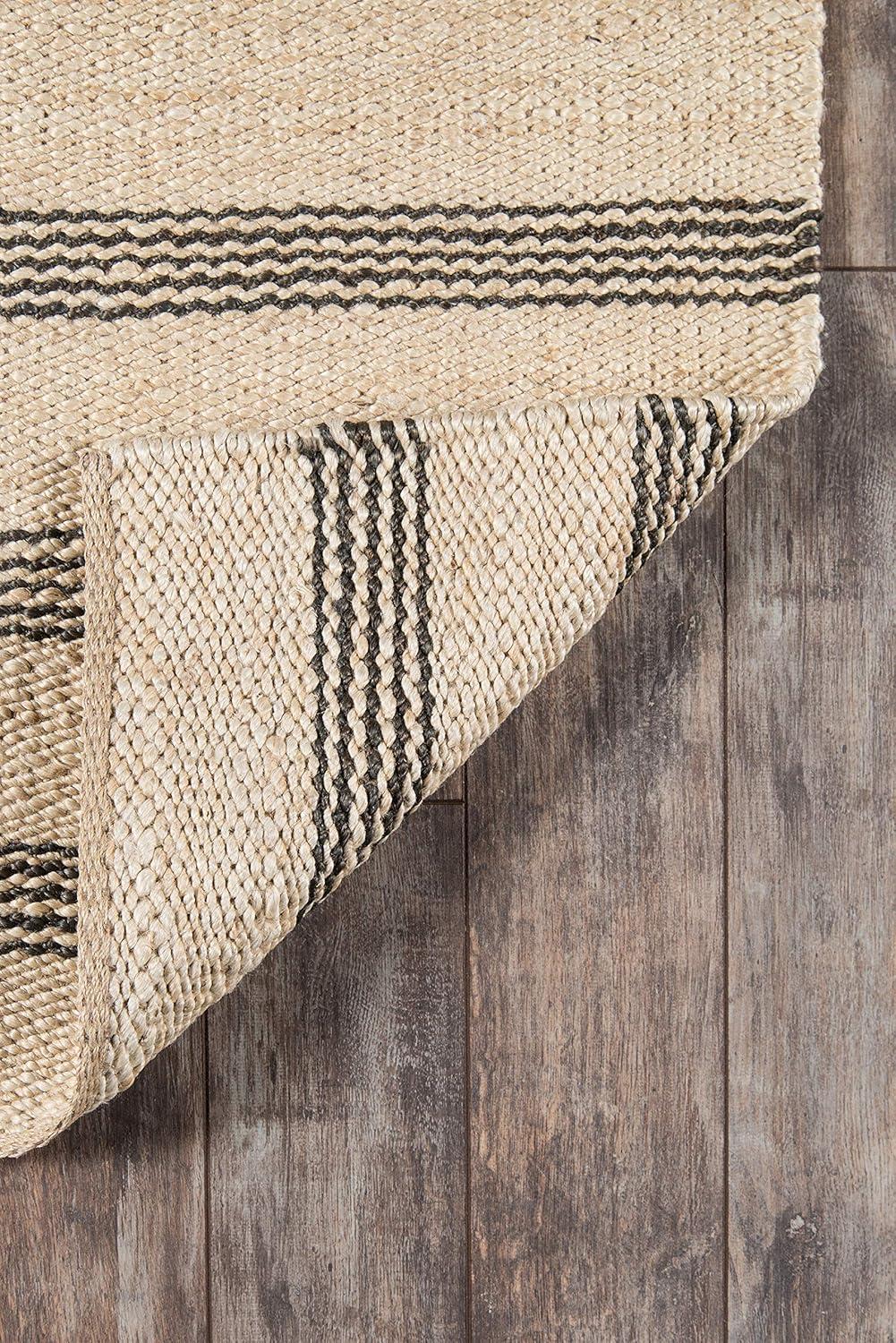 Novogratz by Momeni Montauk Lighthouse Hand Woven JuteCharcoal Area Rug 5' X 7'