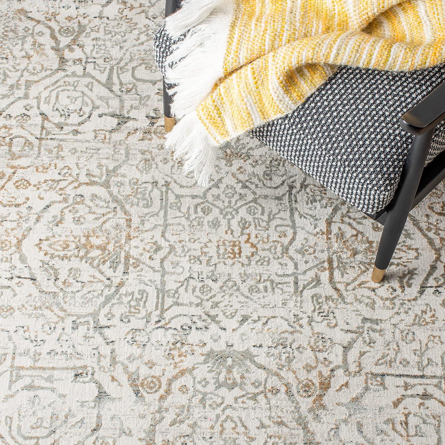 Princeton PRN714 Power Loomed Indoor Accent Rug - 4'x6' - Beige/Grey - Safavieh