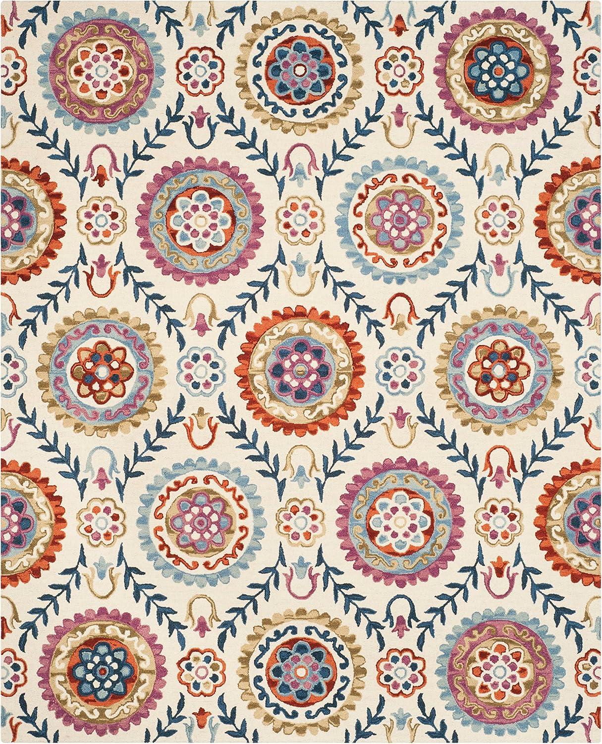 Suzani SZN374 Hand Hooked Area Rug  - Safavieh