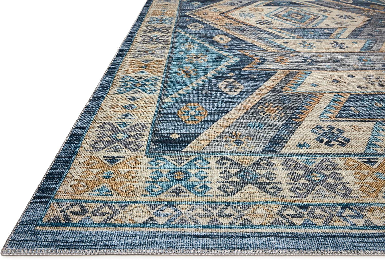 Loloi II Zion Southwestern Traditional Area Rug, Blue, 5'0" x 7'6"