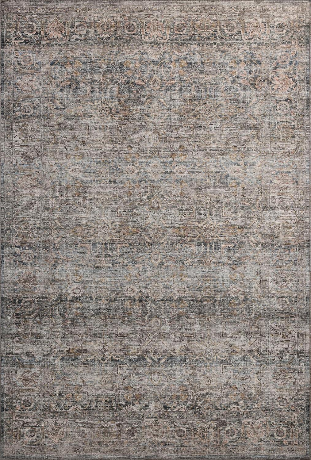 Amber Lewis x Loloi Amber Lewis x Loloi Machine Washable Josie Dove / Gold Area Rug