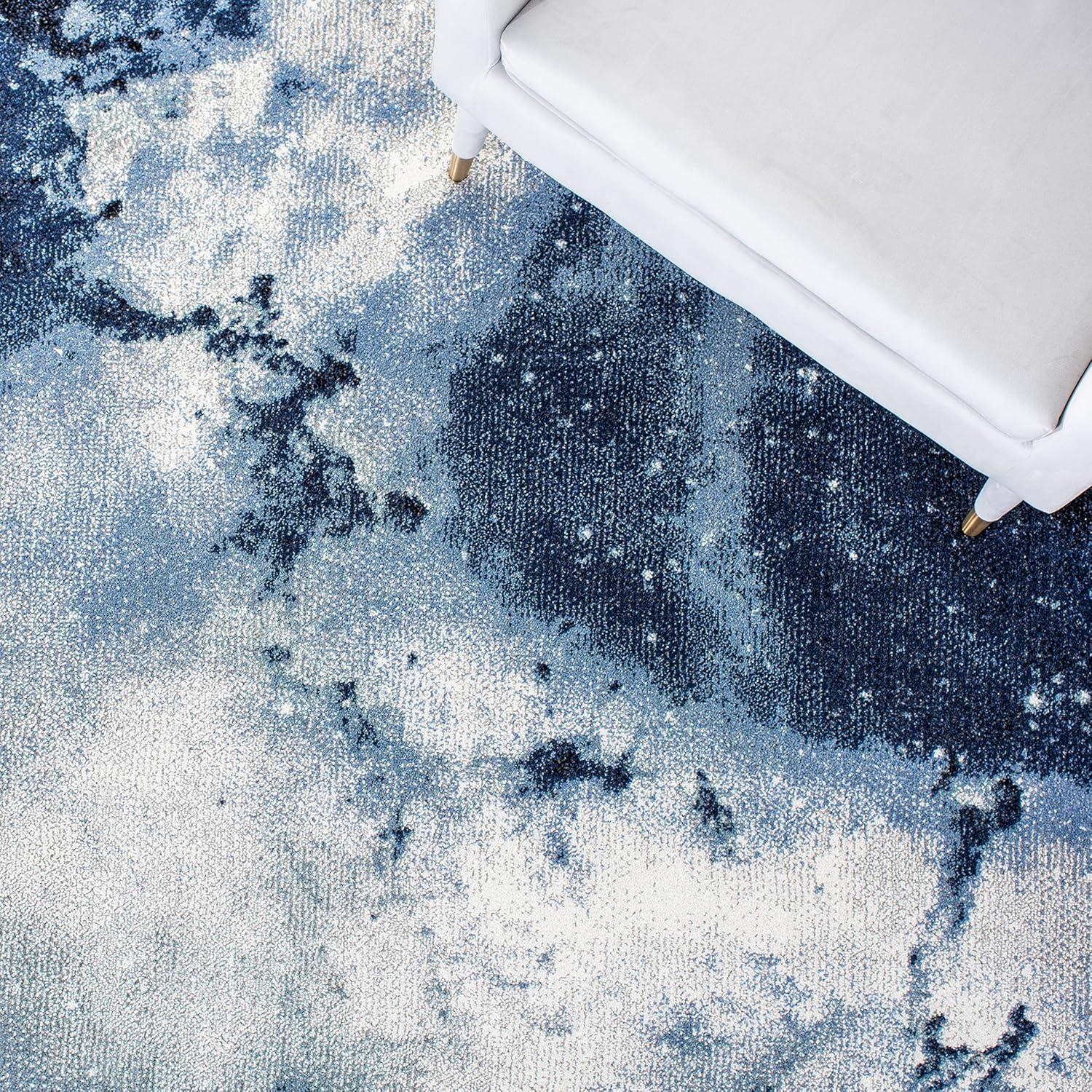 Galaxy 109 Area Rug In Blue / Ivory