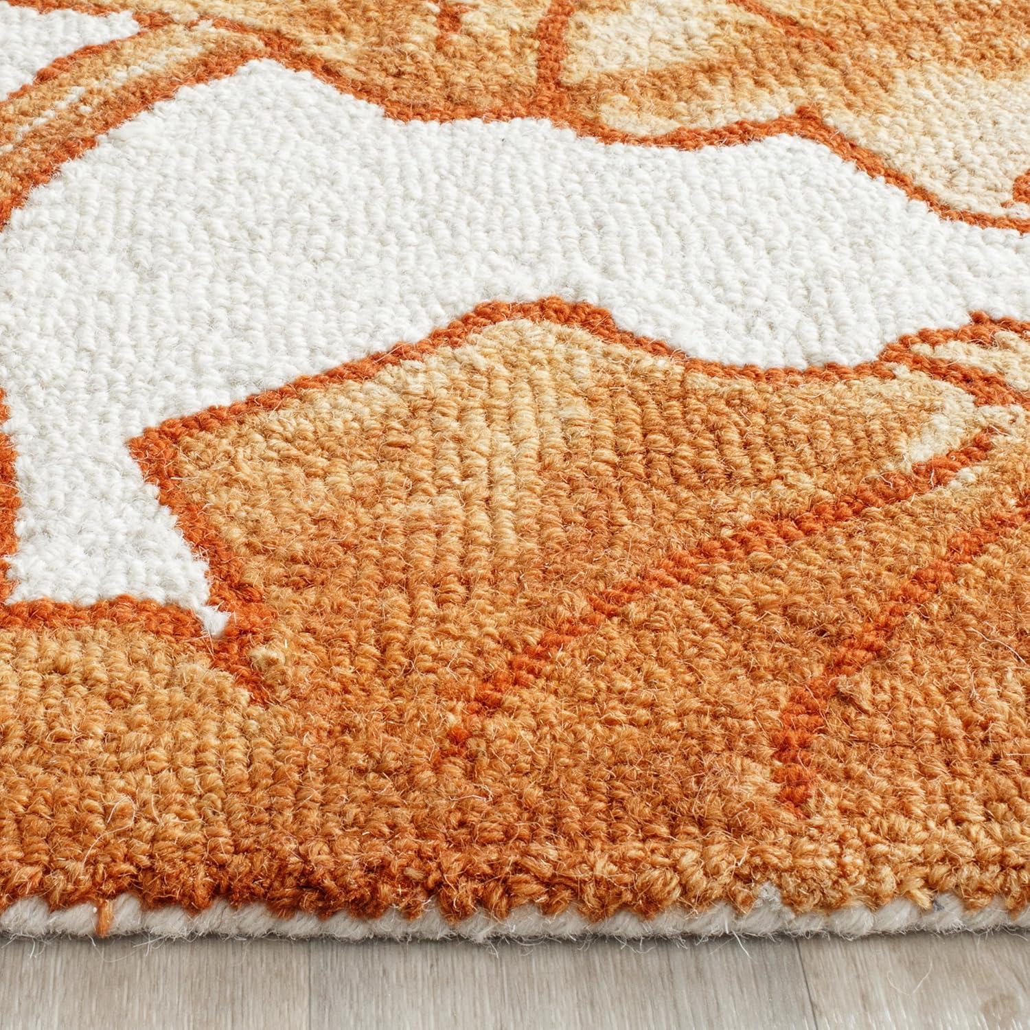 Dip Dye DDY683 Hand Tufted Accent Rug - Ivory/Orange - 2'x3' - Safavieh.