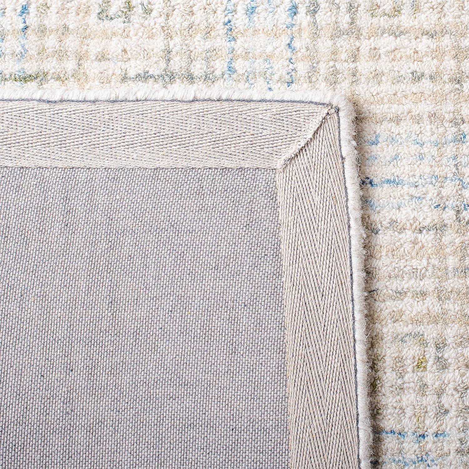 SAFAVIEH Abstract Valentina Plaid Area Rug, Ivory/Beige, 9' x 12'