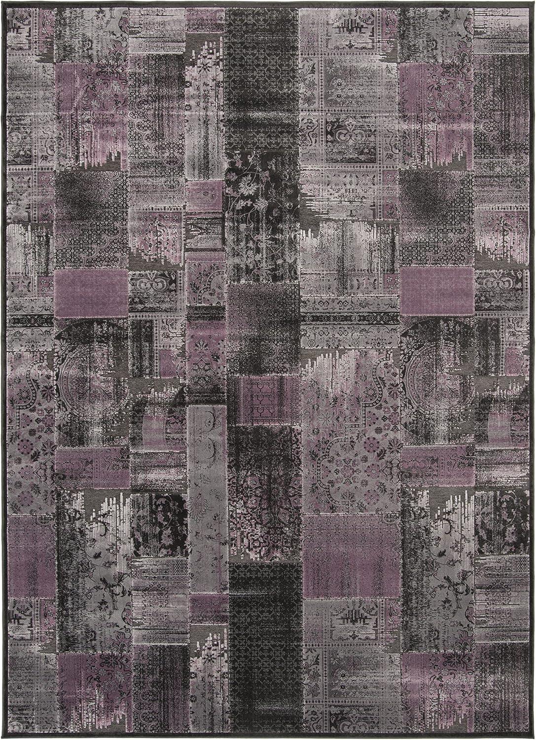 SAFAVIEH Paradise Gaila Abstract Floral Area Rug, Charcoal/Multi, 8' x 11'2"