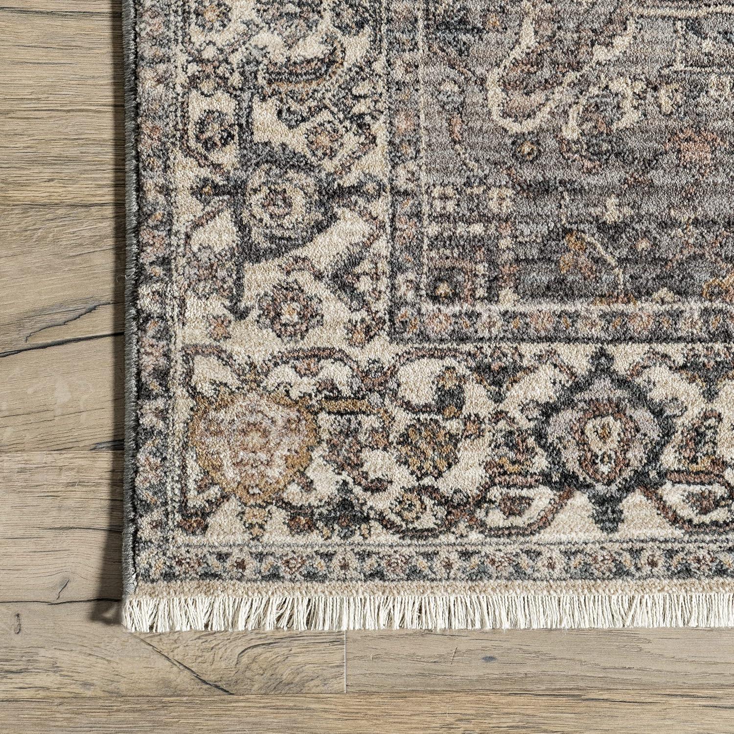 Nuloom Harriet Oriental/Persian 5x8 Indoor Area Rug for Living Room Bedroom Dining Room Kitchen, Dark Grey/Multicolor
