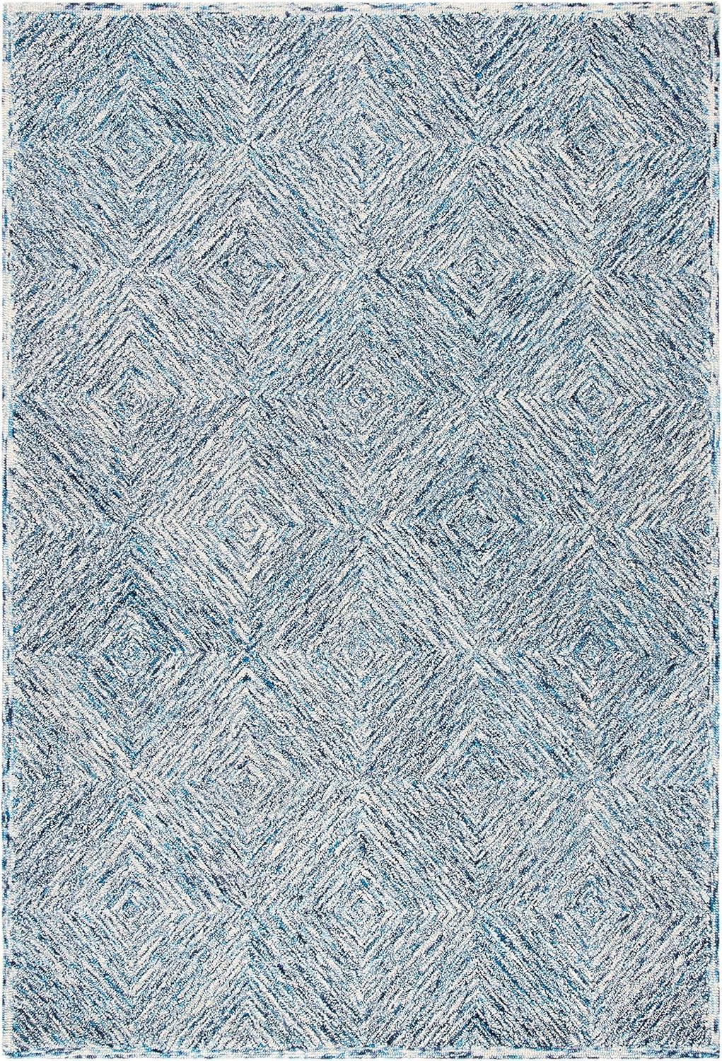 Capri Elegance Hand-Tufted Wool Area Rug in Blue - 3' x 5'