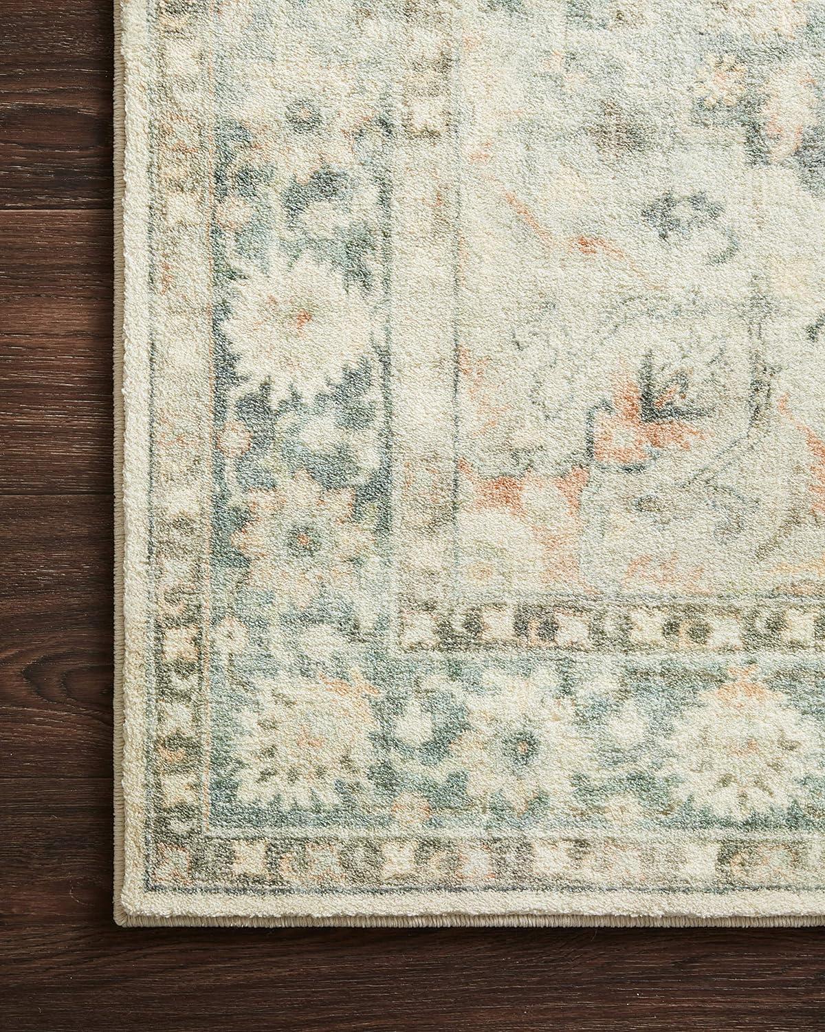 Loloi II Rosette Oriental Teal / Ivory Area Rug