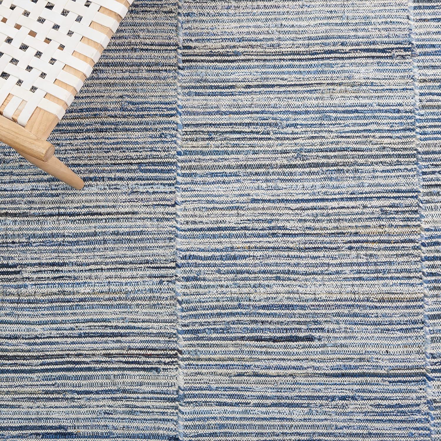 Kilim KLM310 Hand Woven Area Rug - Blue/Ivory - 3'x5' - Safavieh.