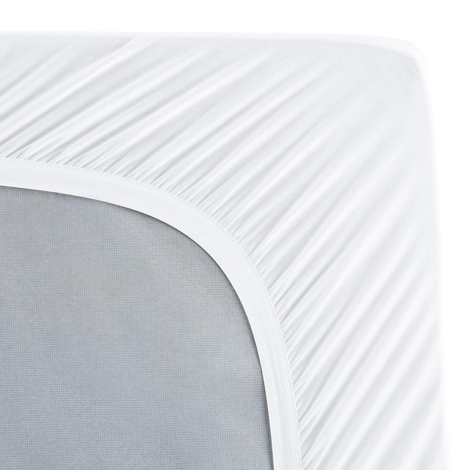 Serta ComfortSure Pillow Top Mattress Pad, Cotton Dobby Cover, King 78” x 80”, White