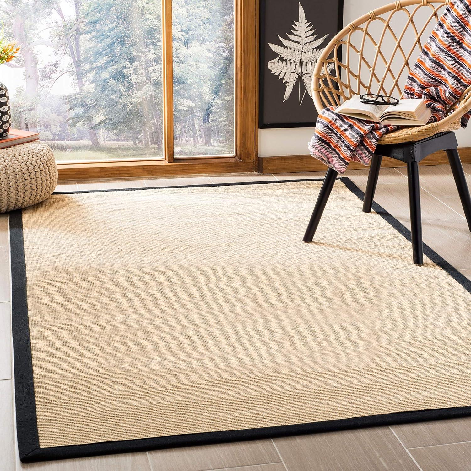 Natural Fiber NF441 Power Loomed Indoor Area Rug - Maize/Wheat - 6'x6' - Safavieh.