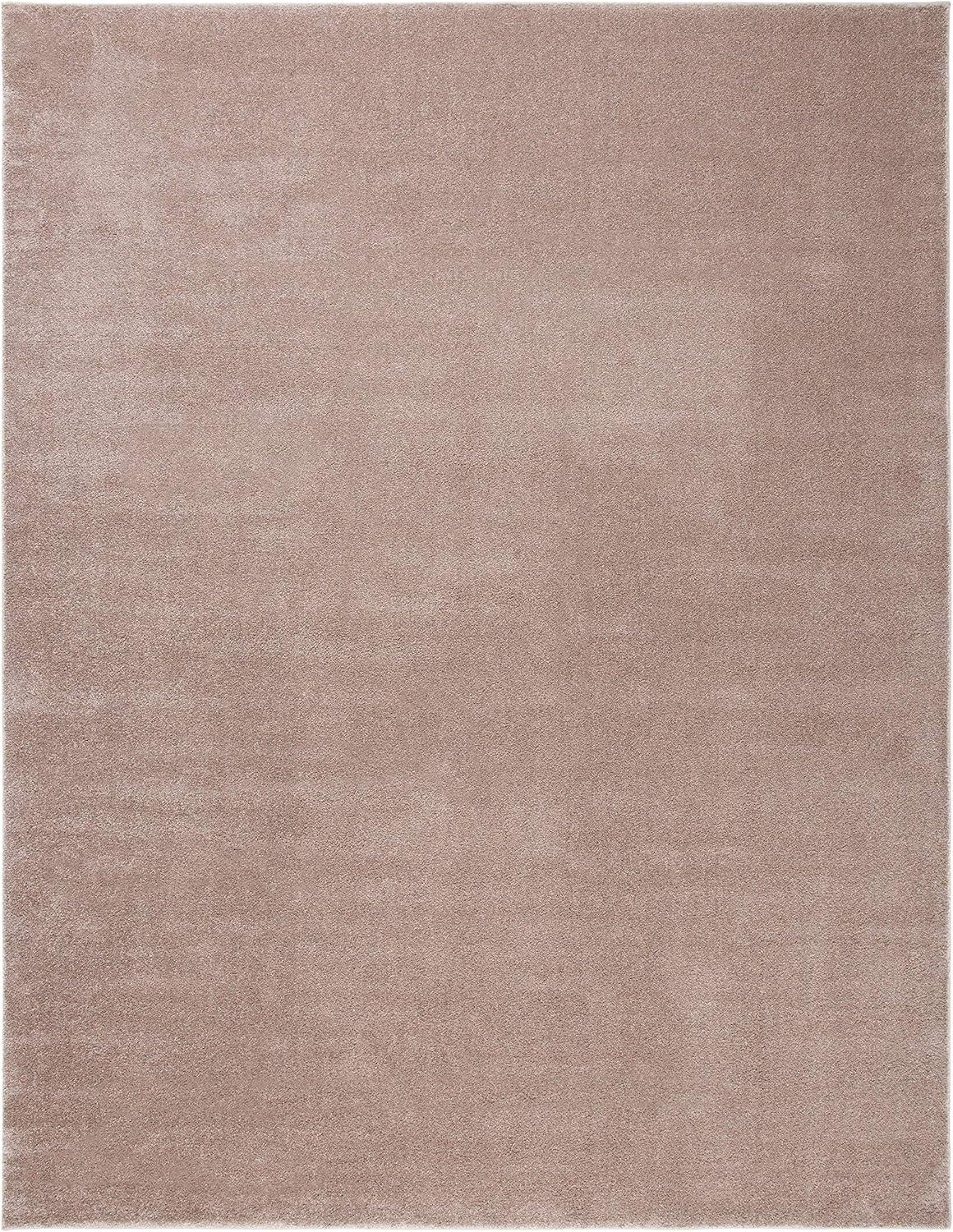 Taupe Contemporary Easy-Care Rectangular Area Rug - 5'5" x 7'7"