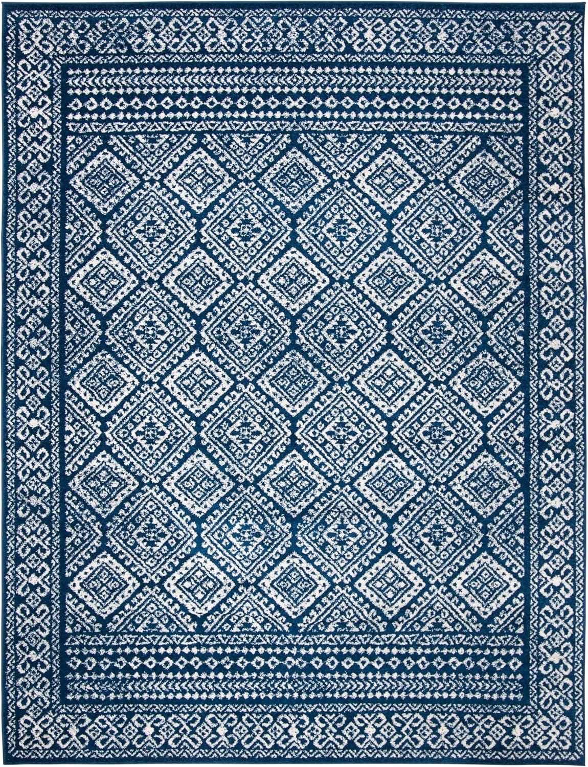 Tulum TUL264 Power Loomed Indoor Area Rug - Navy/Ivory - 9'x12' - Safavieh